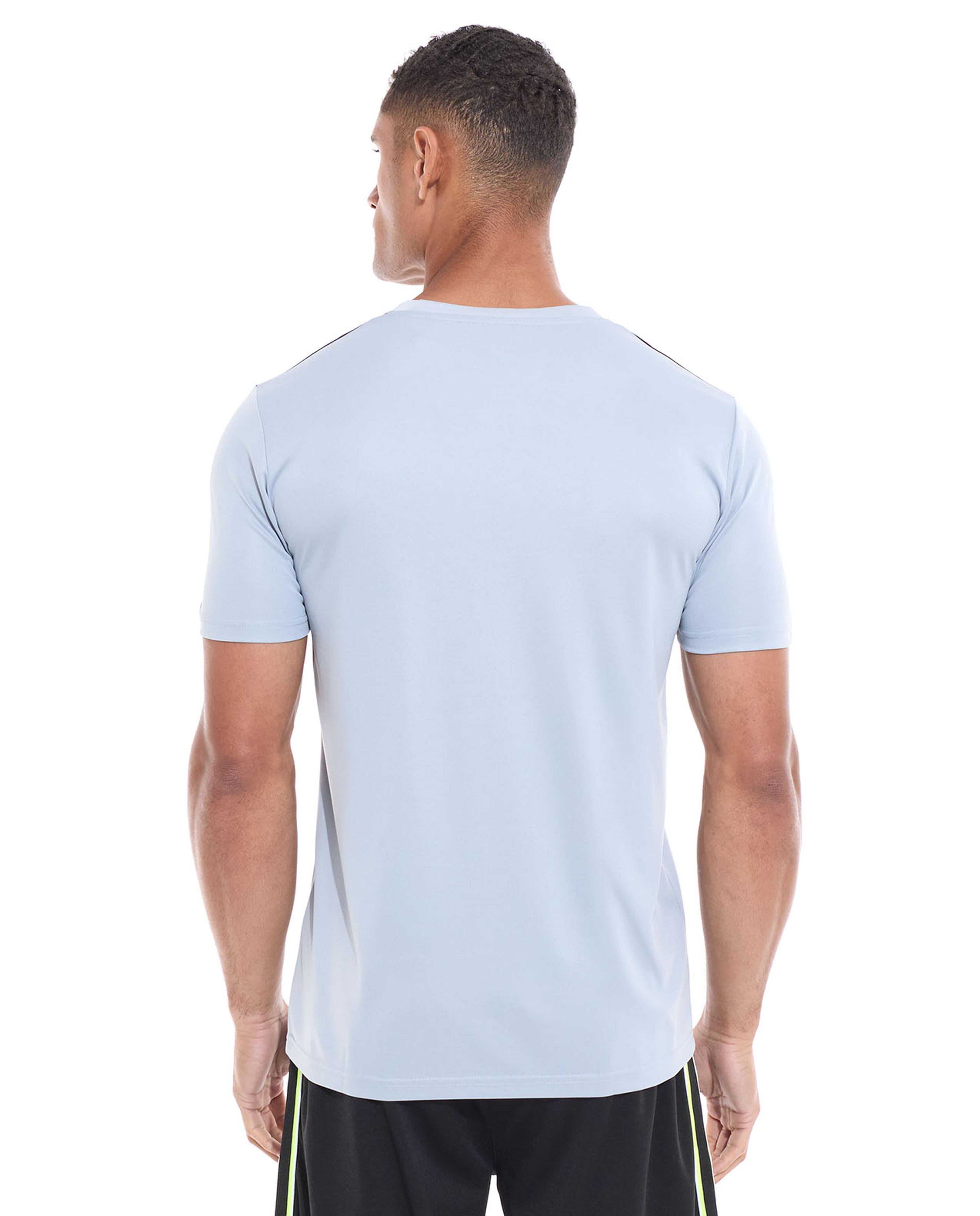 Color Block Active T-Shirt with Crew Neck and Short Sleeves