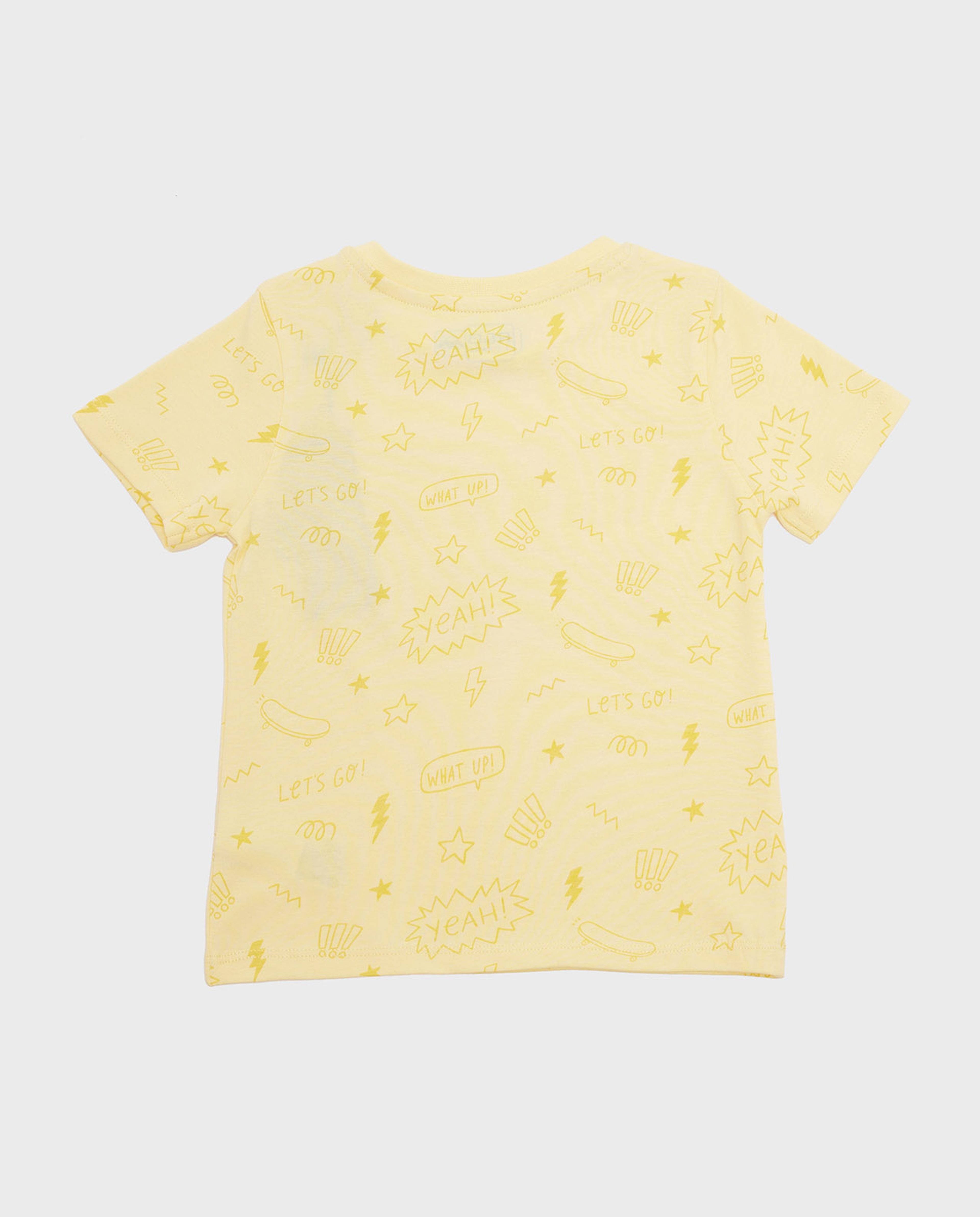 Printed T-Shirt with Crew Neck and Short Sleeves