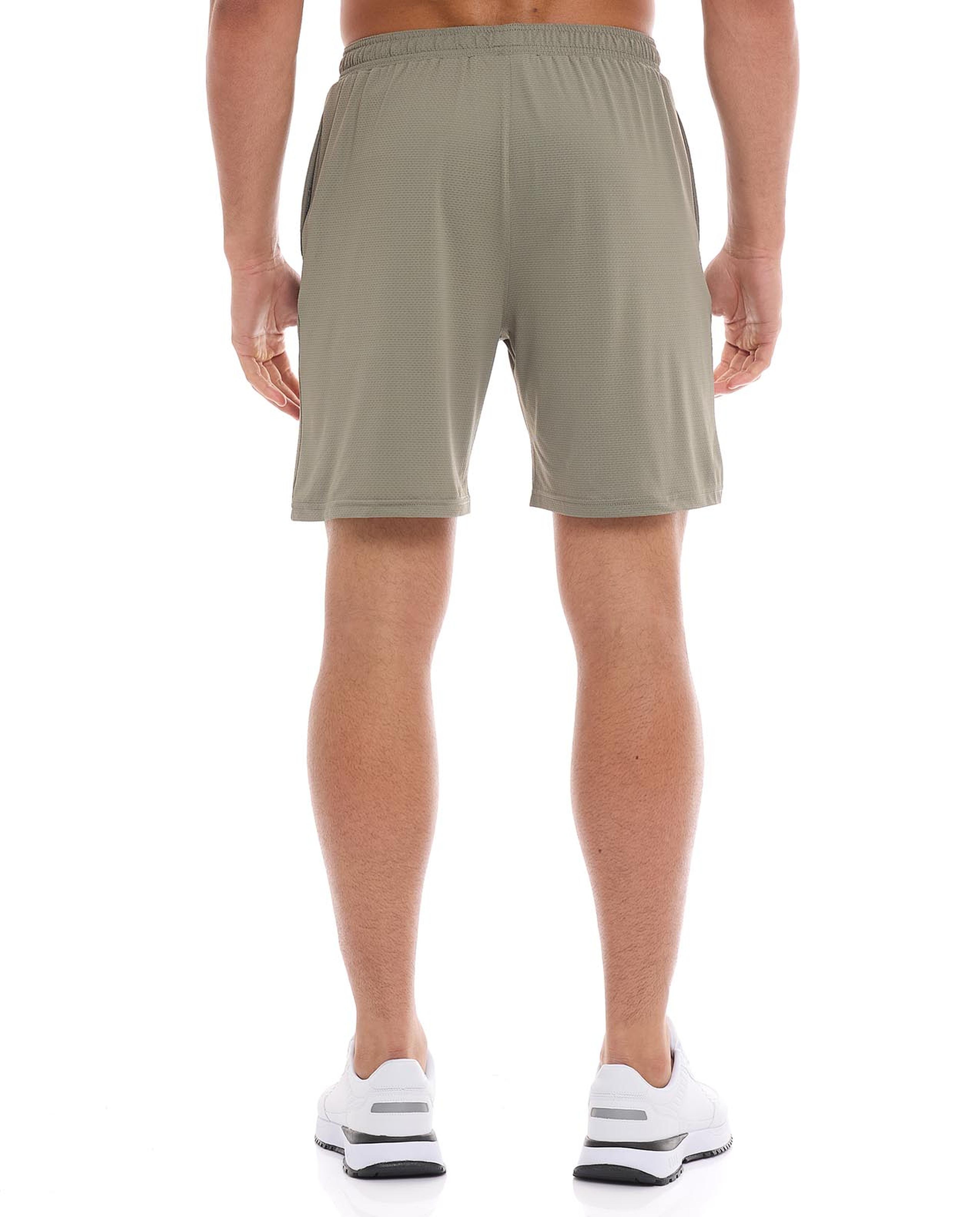 Solid Active Shorts with Elastic Waist