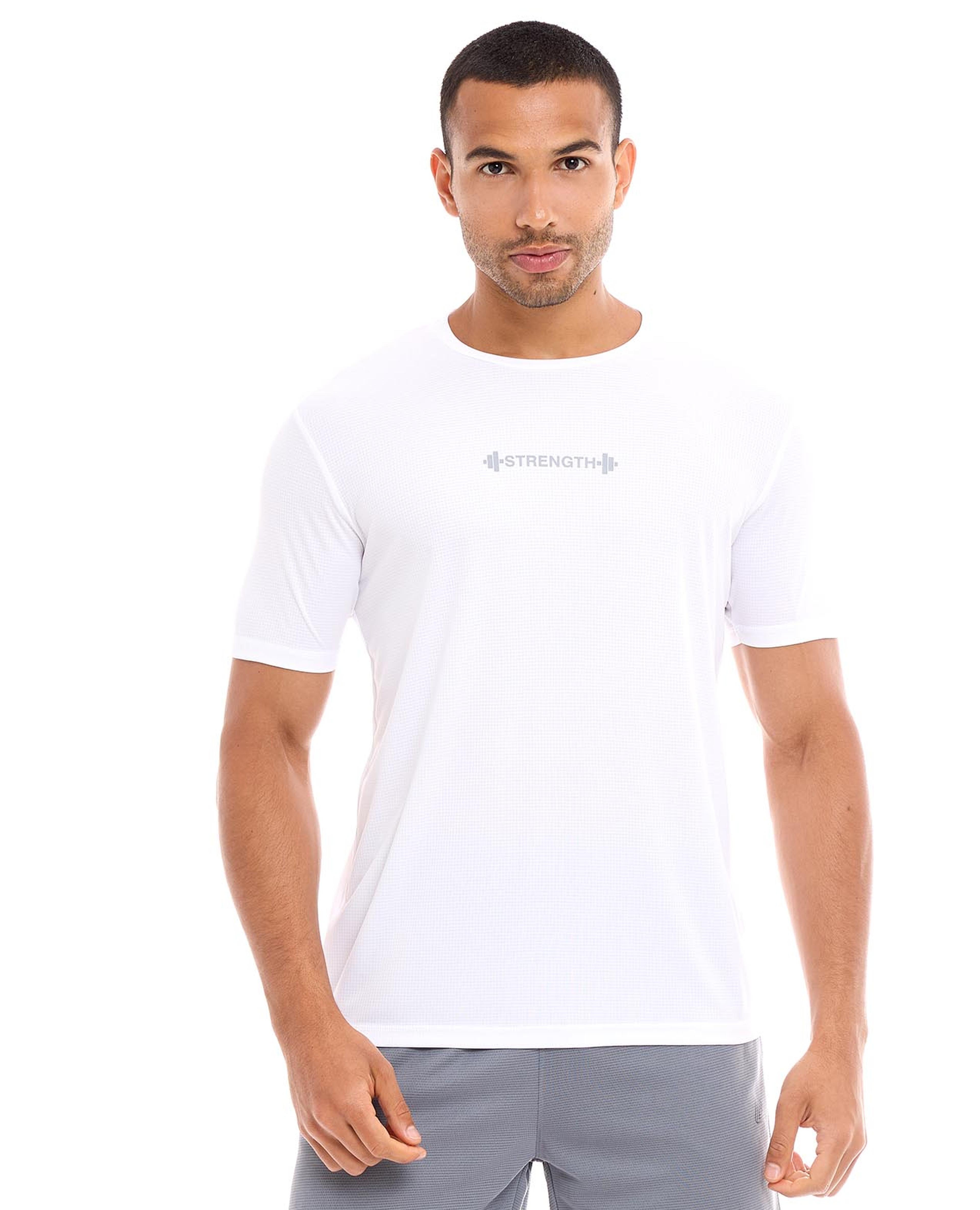Typography Print Active T-Shirt with Crew Neck  Short Sleeves