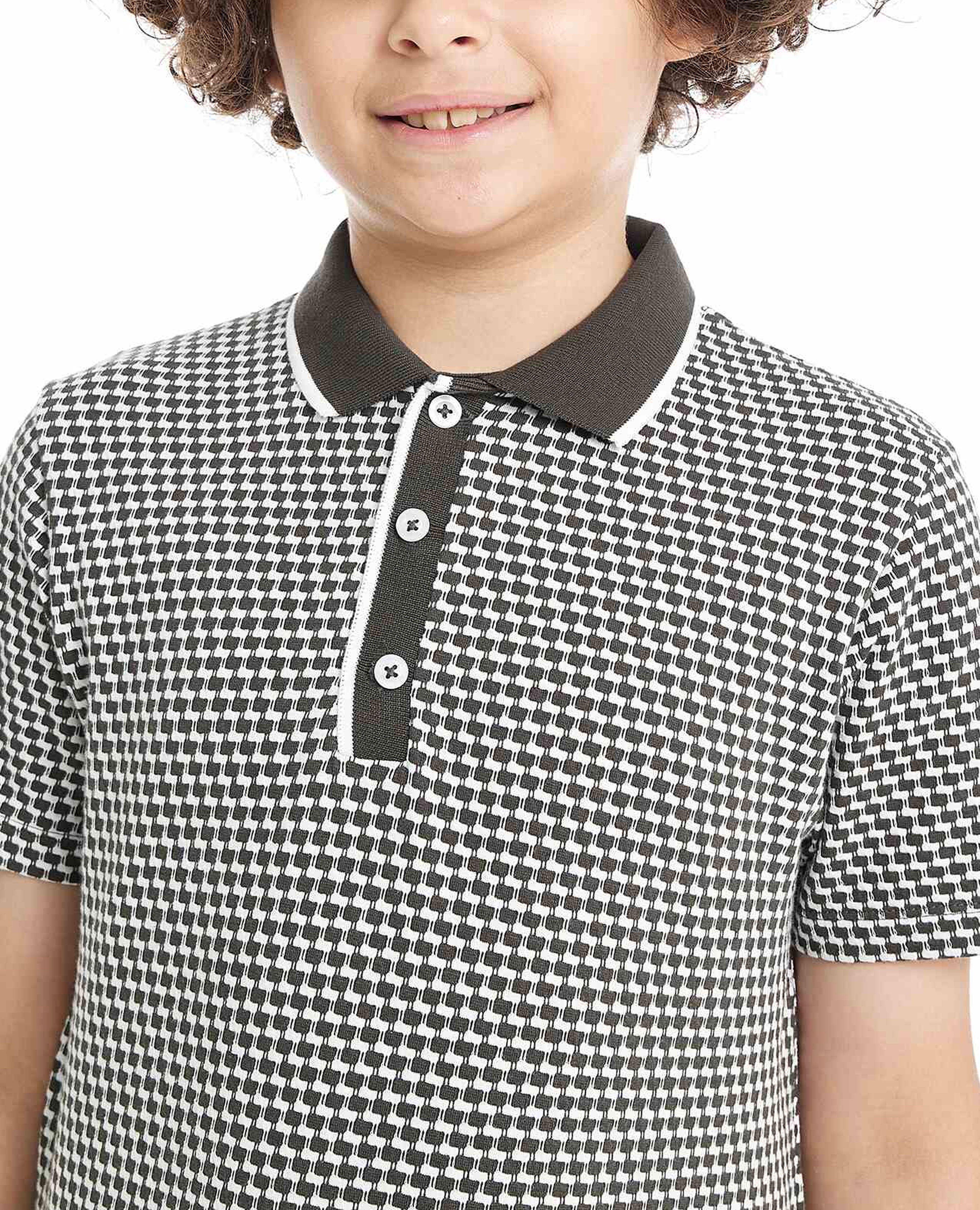 طقم شورت وتيشيرت بولو بطبعة