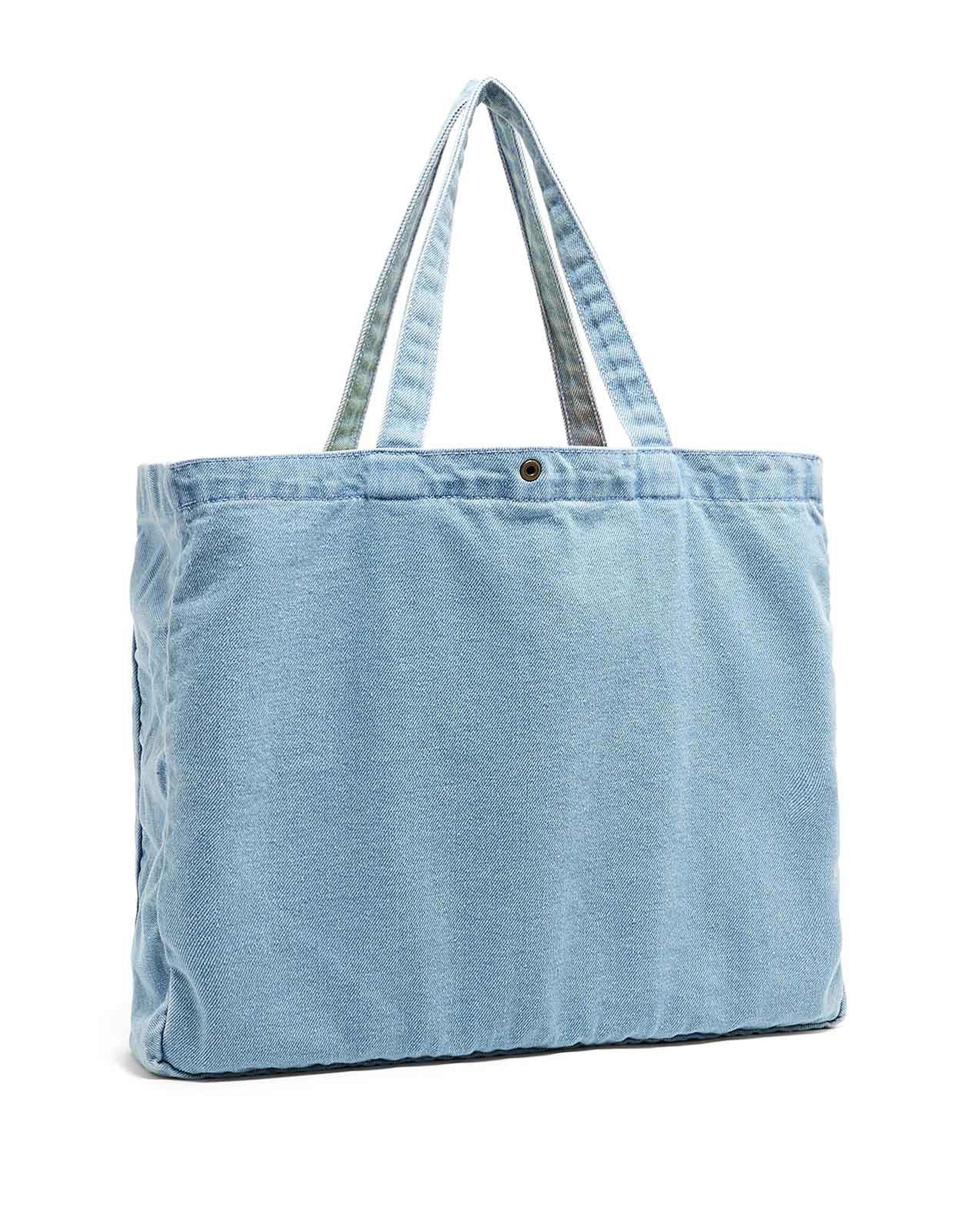 Printed Denim Shoulder Bag