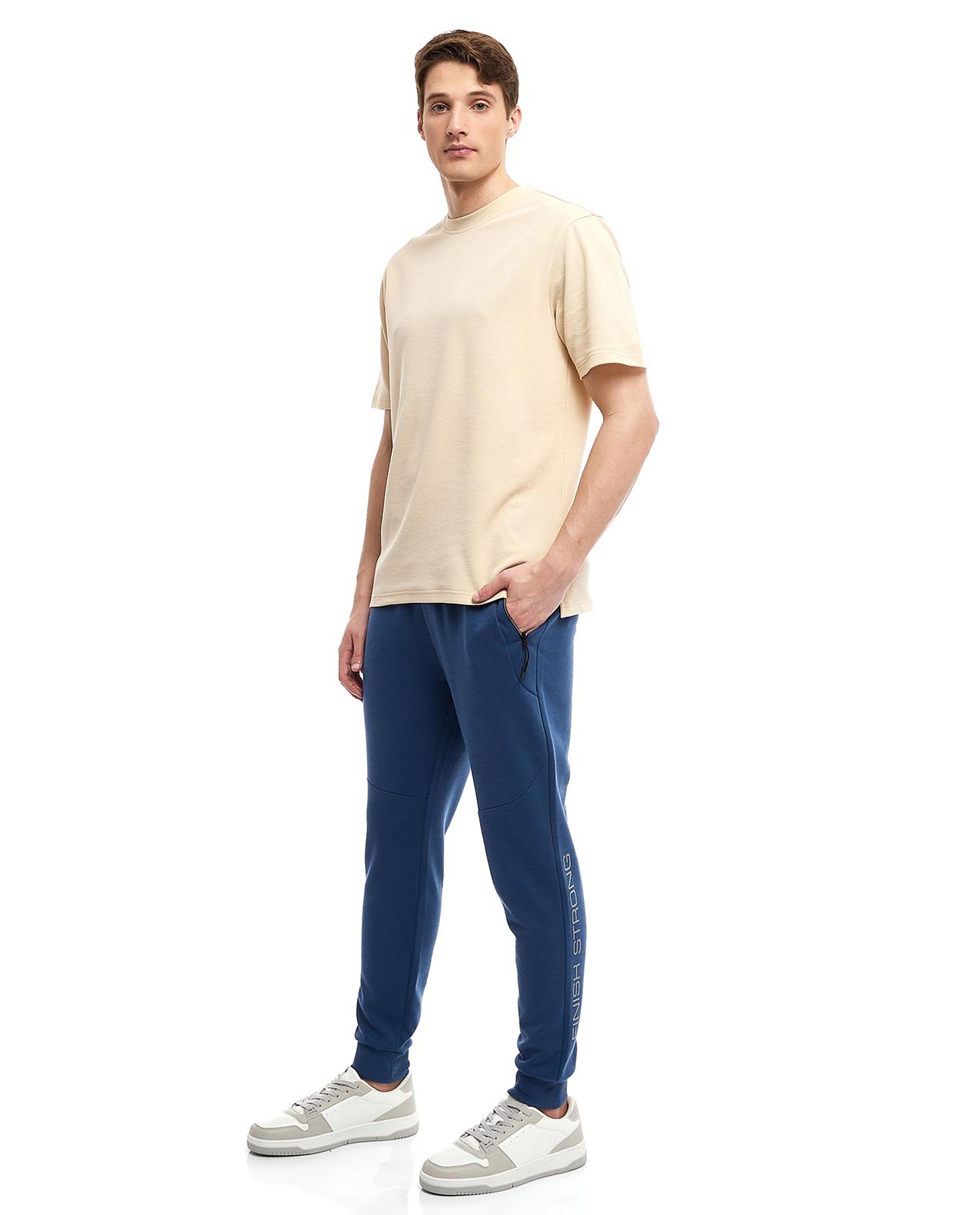 Printed Joggers with Drawstring Waist