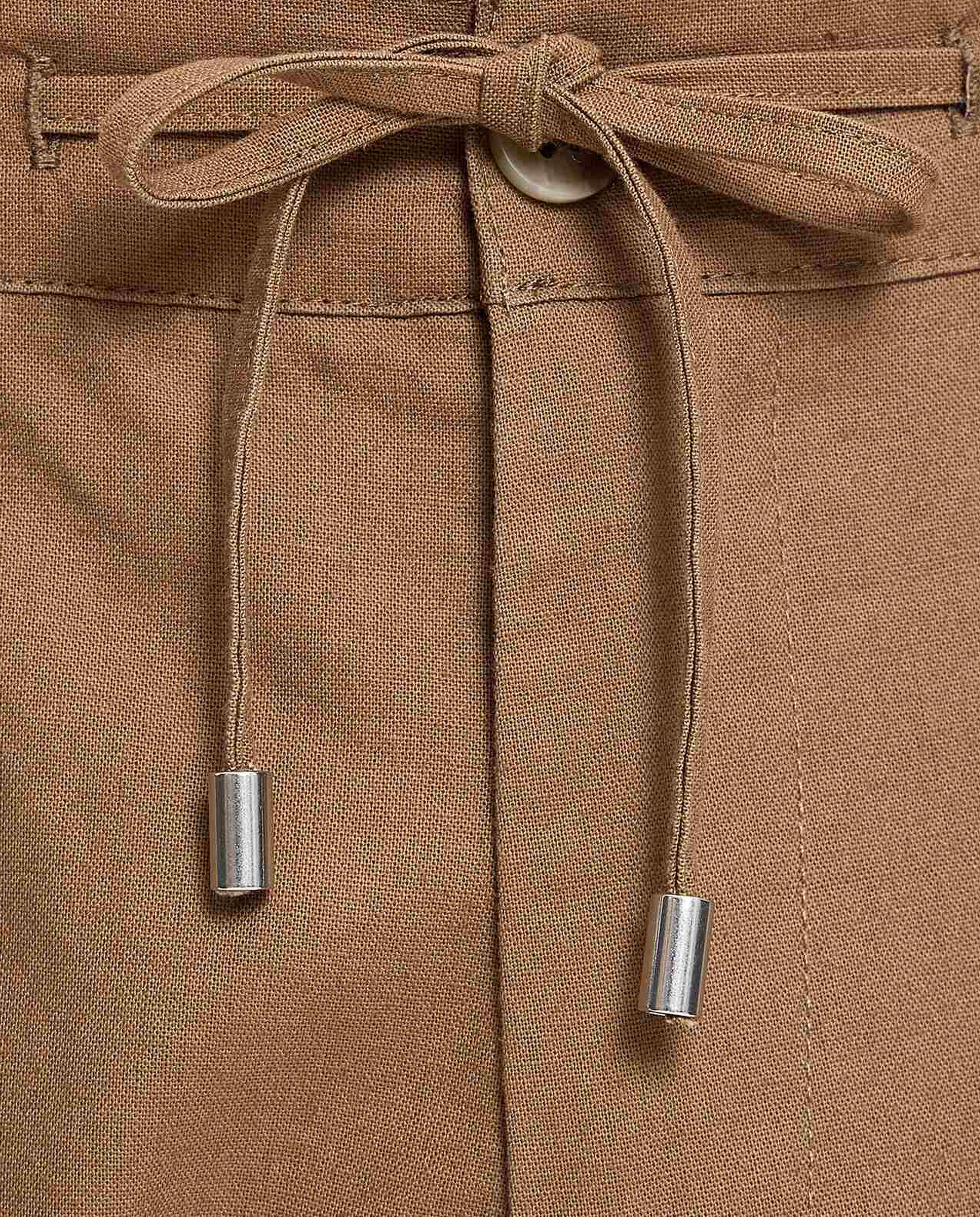 Solid Straight Fit Trousers with Drawstring Waist
