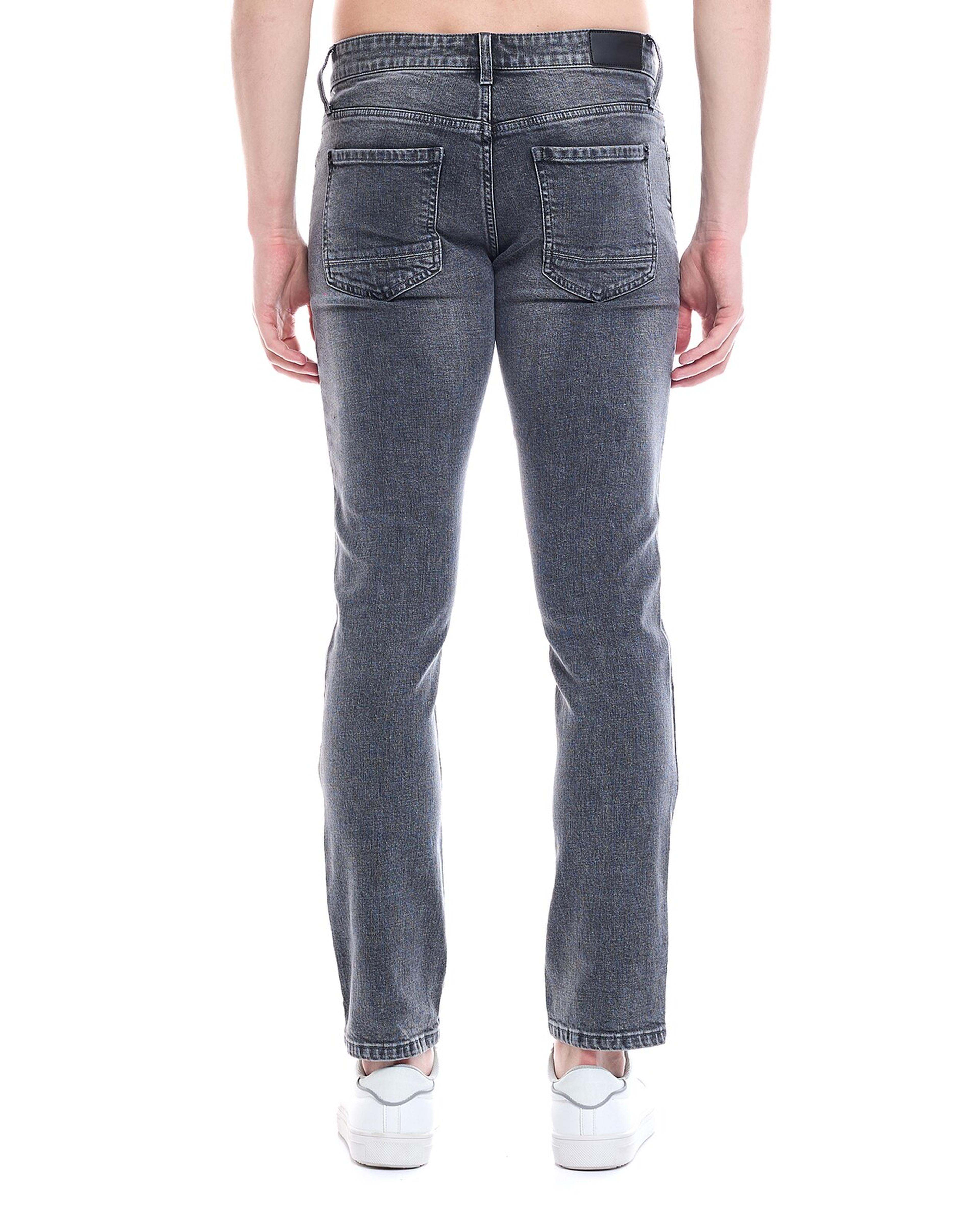 Washed Skinny Fit Jeans with Button Closure