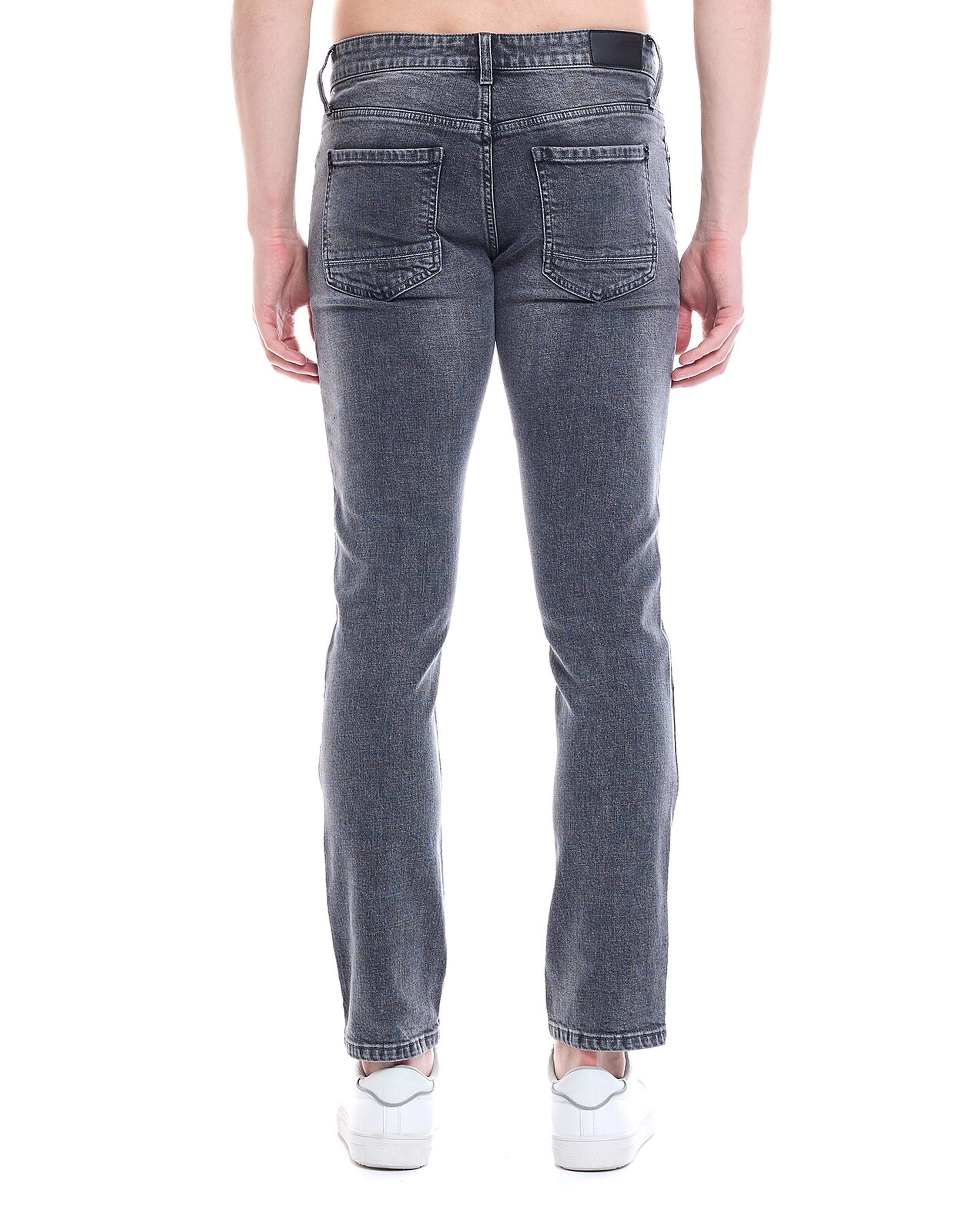 Washed Skinny Fit Jeans with Button Closure