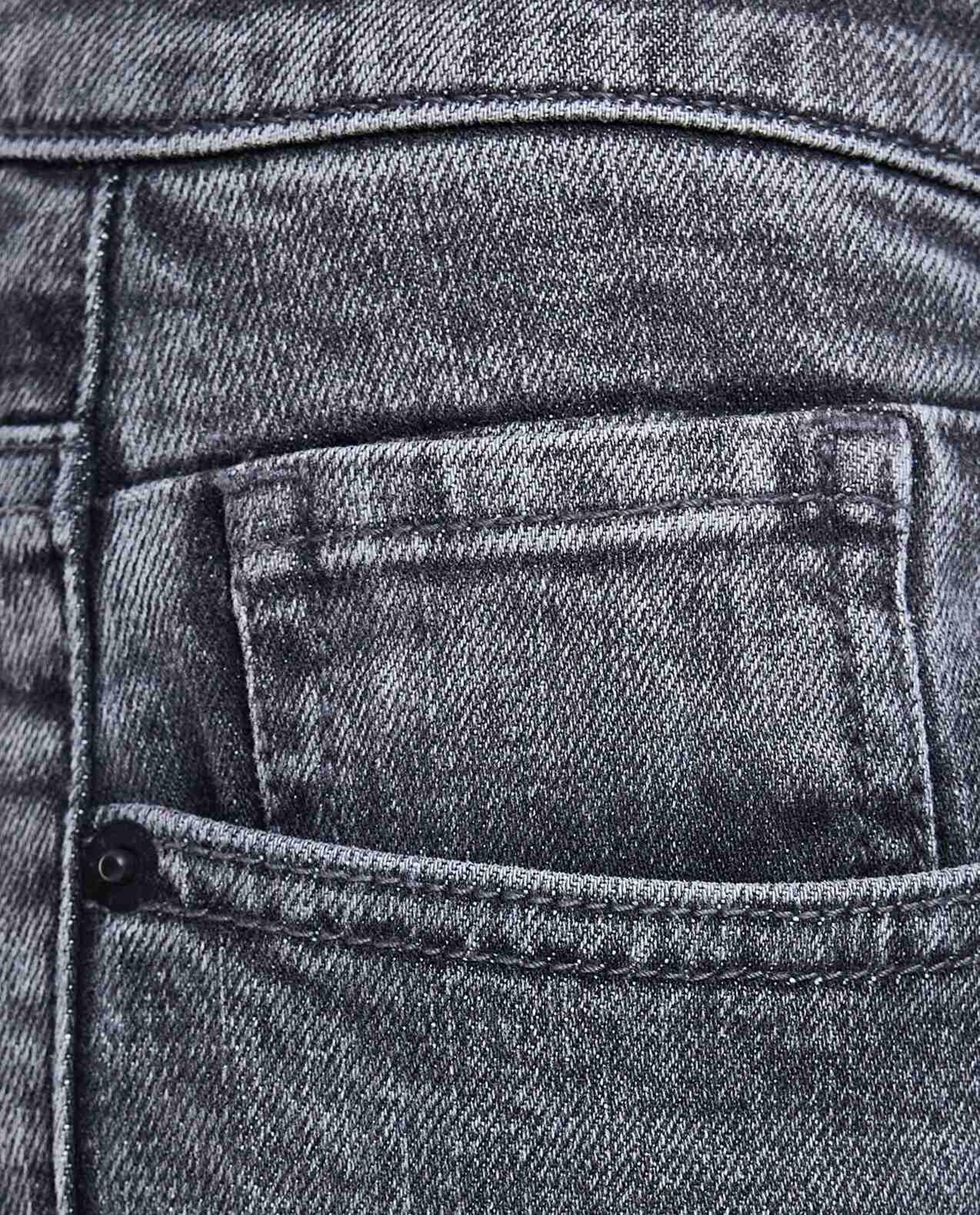Washed Skinny Fit Jeans with Button Closure