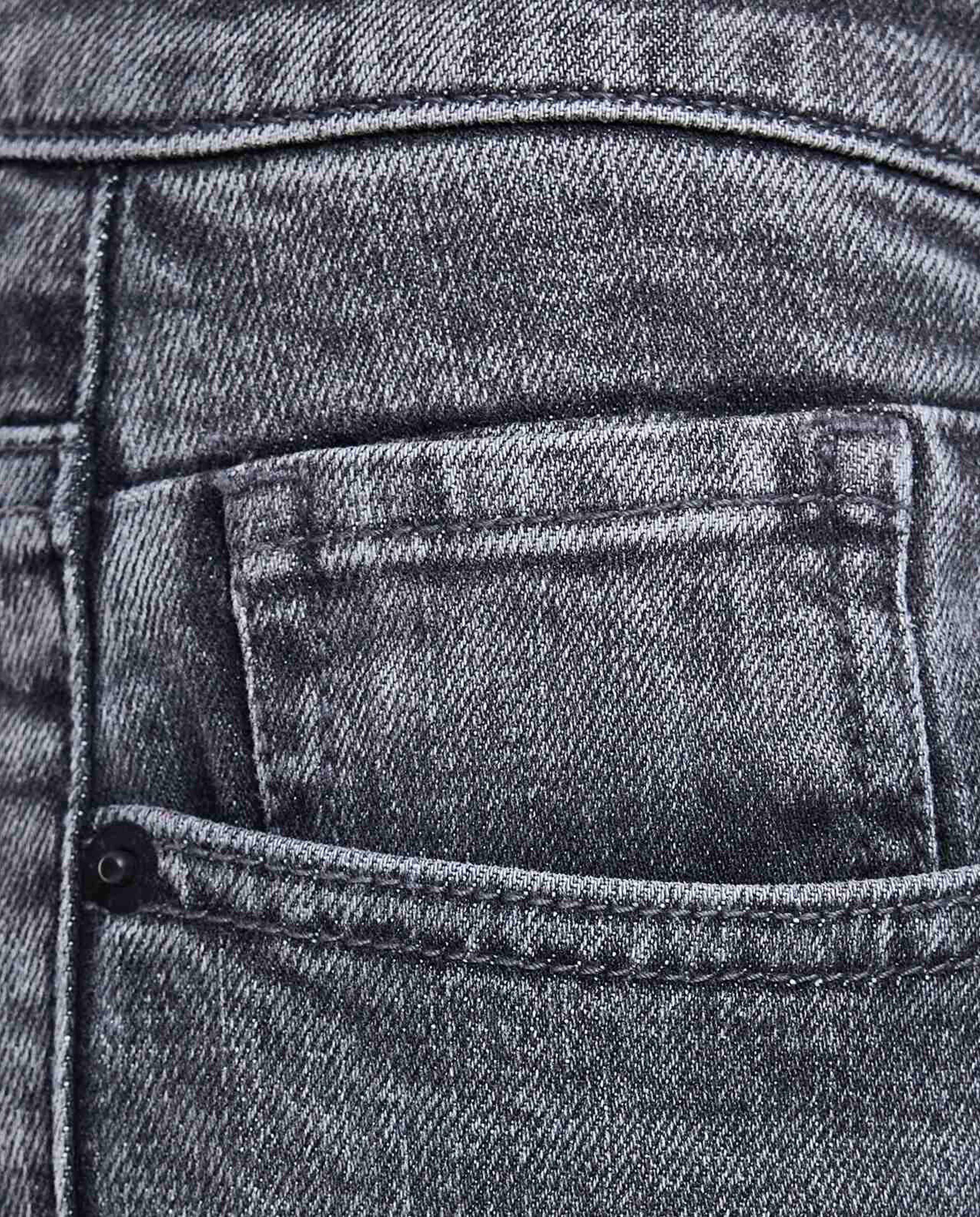 Washed Skinny Fit Jeans with Button Closure