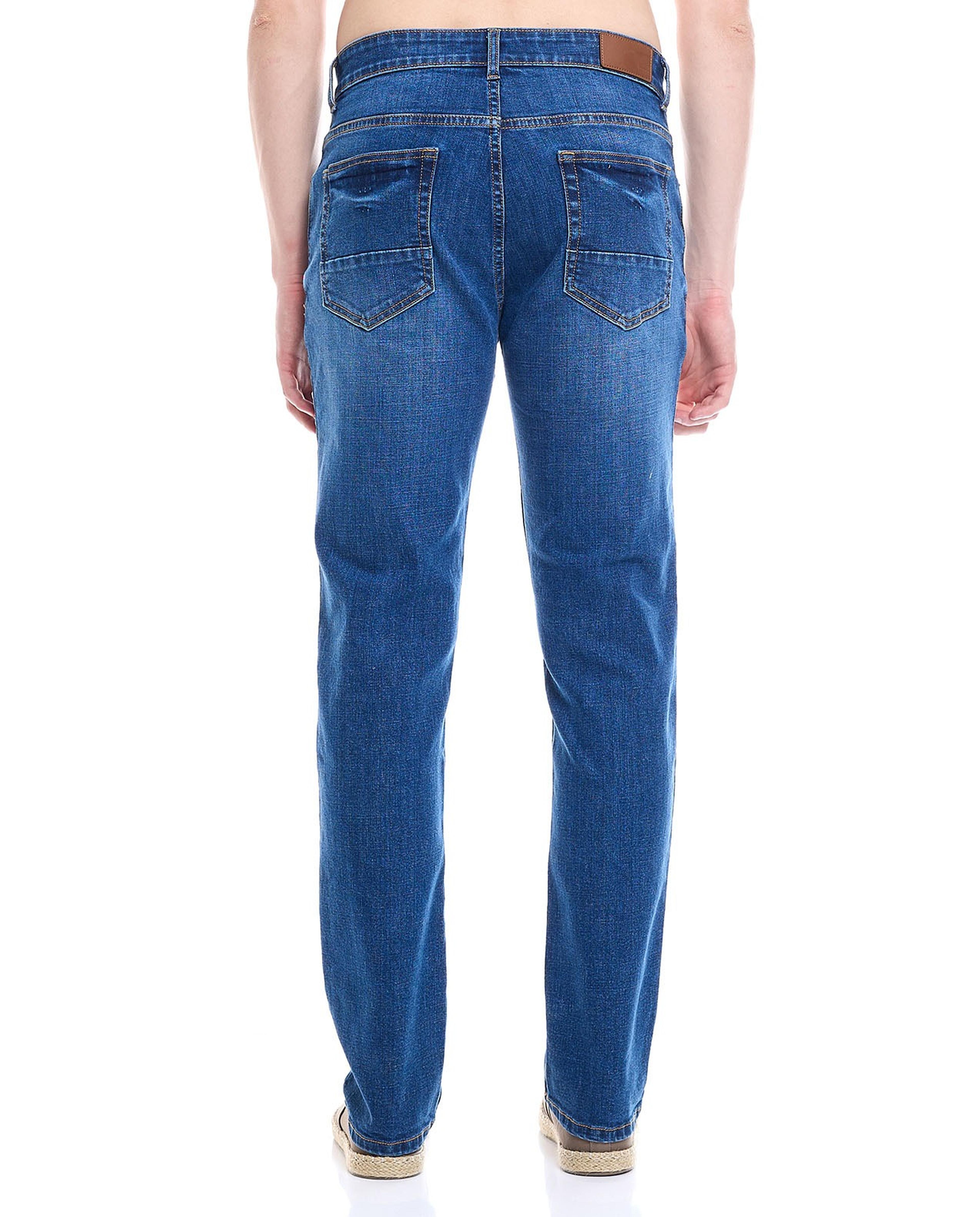 Faded Skinny Fit Jeans with Button Closure