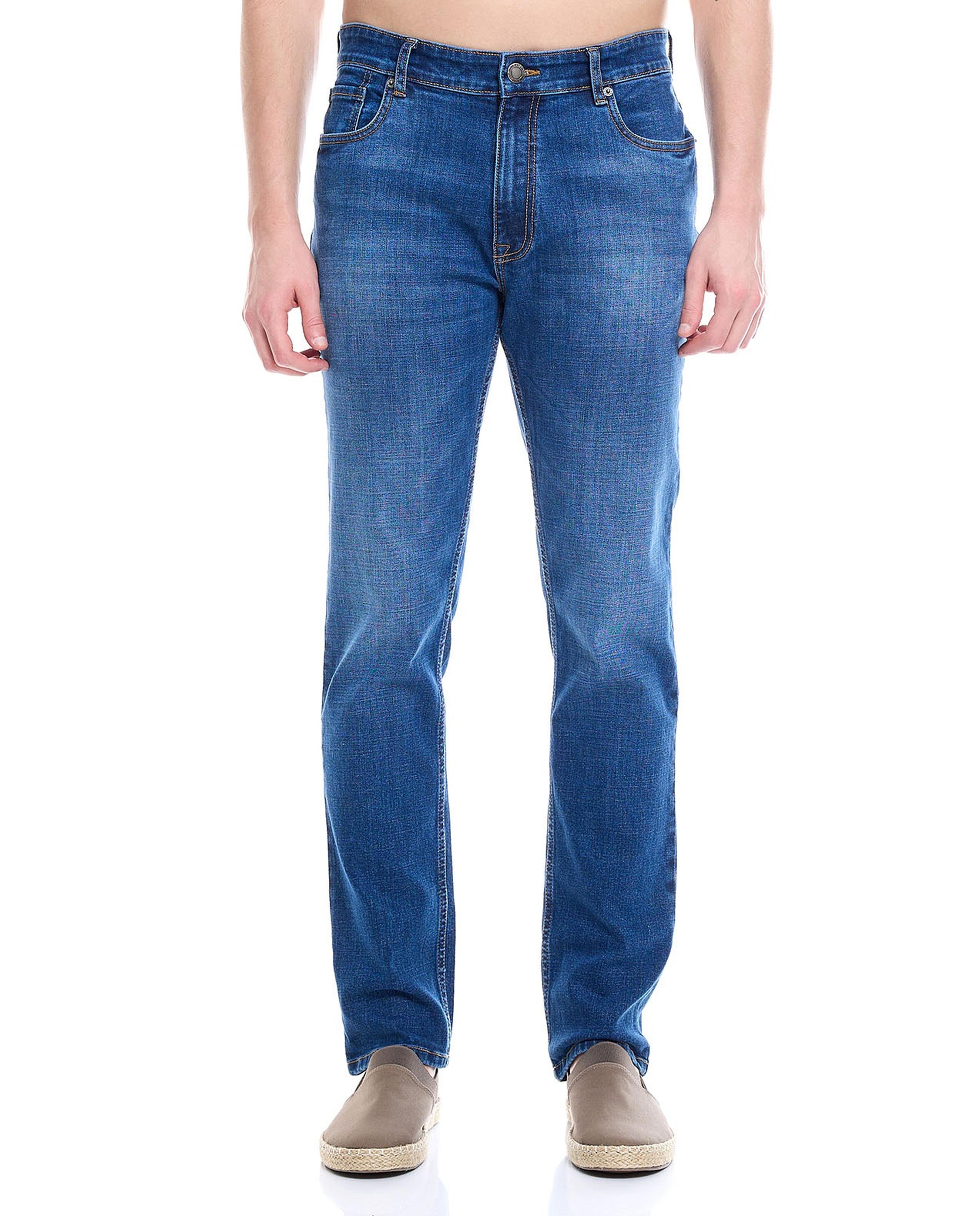 Faded Skinny Fit Jeans with Button Closure