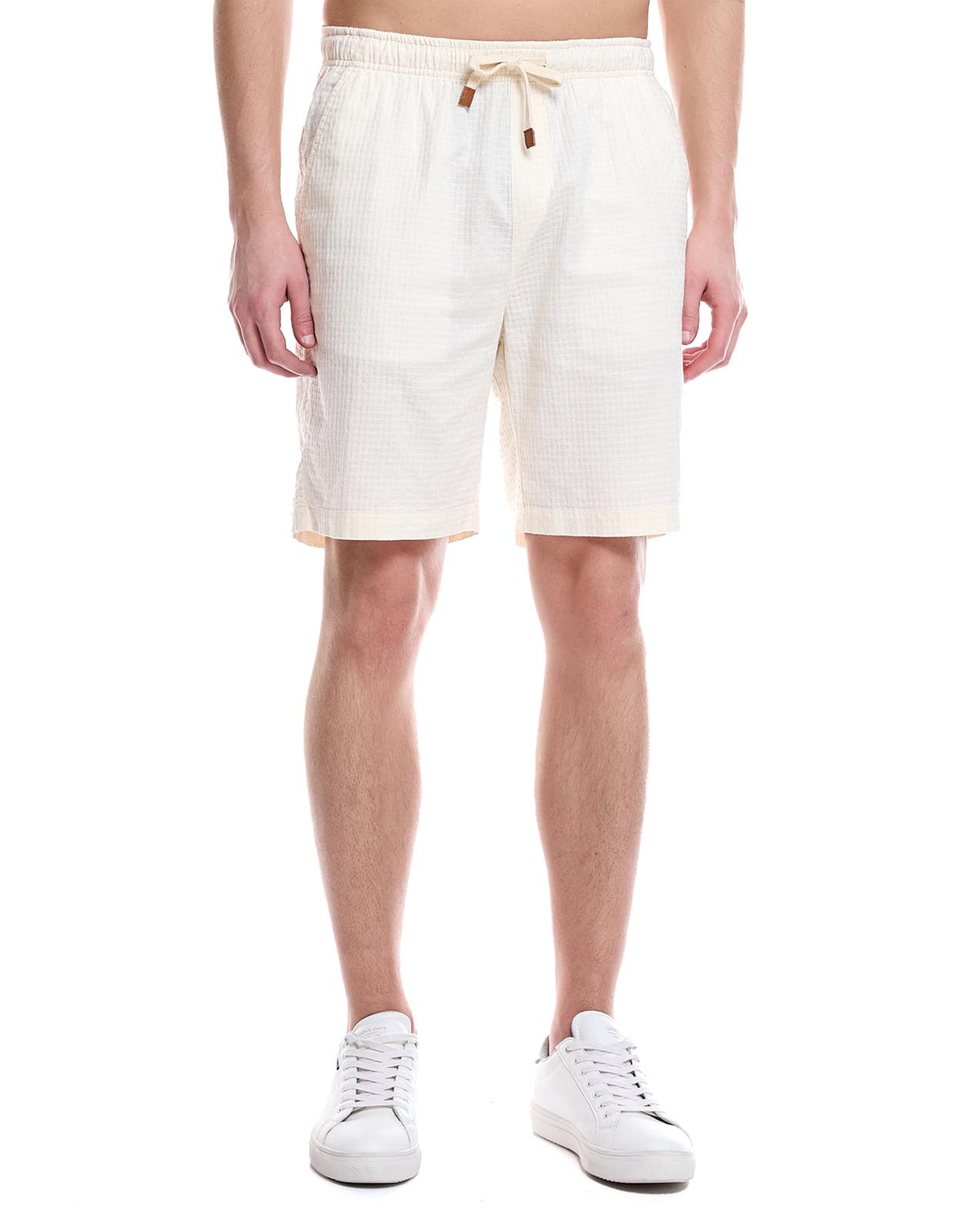 Solid Shorts with Button Closure