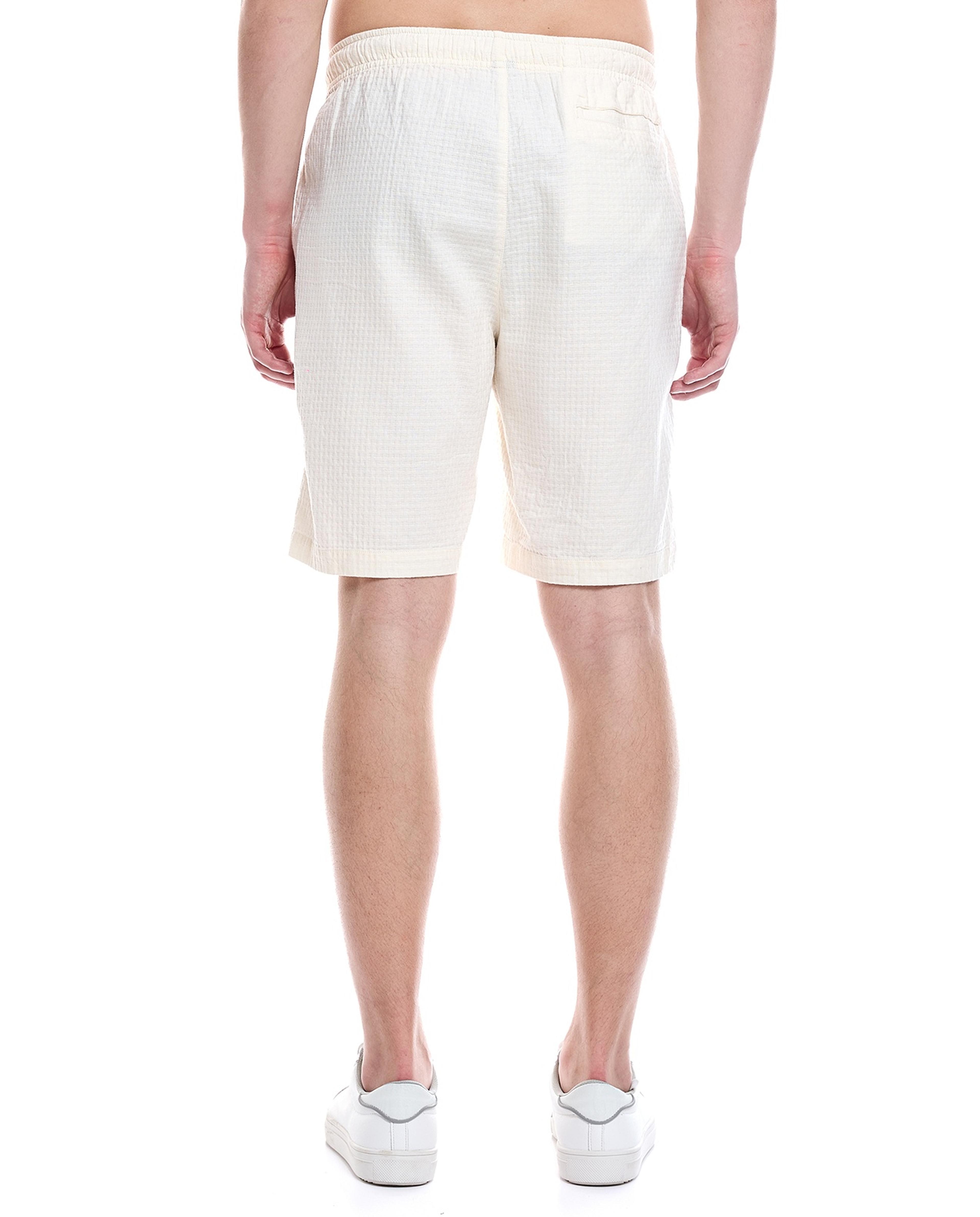 Solid Shorts with Button Closure