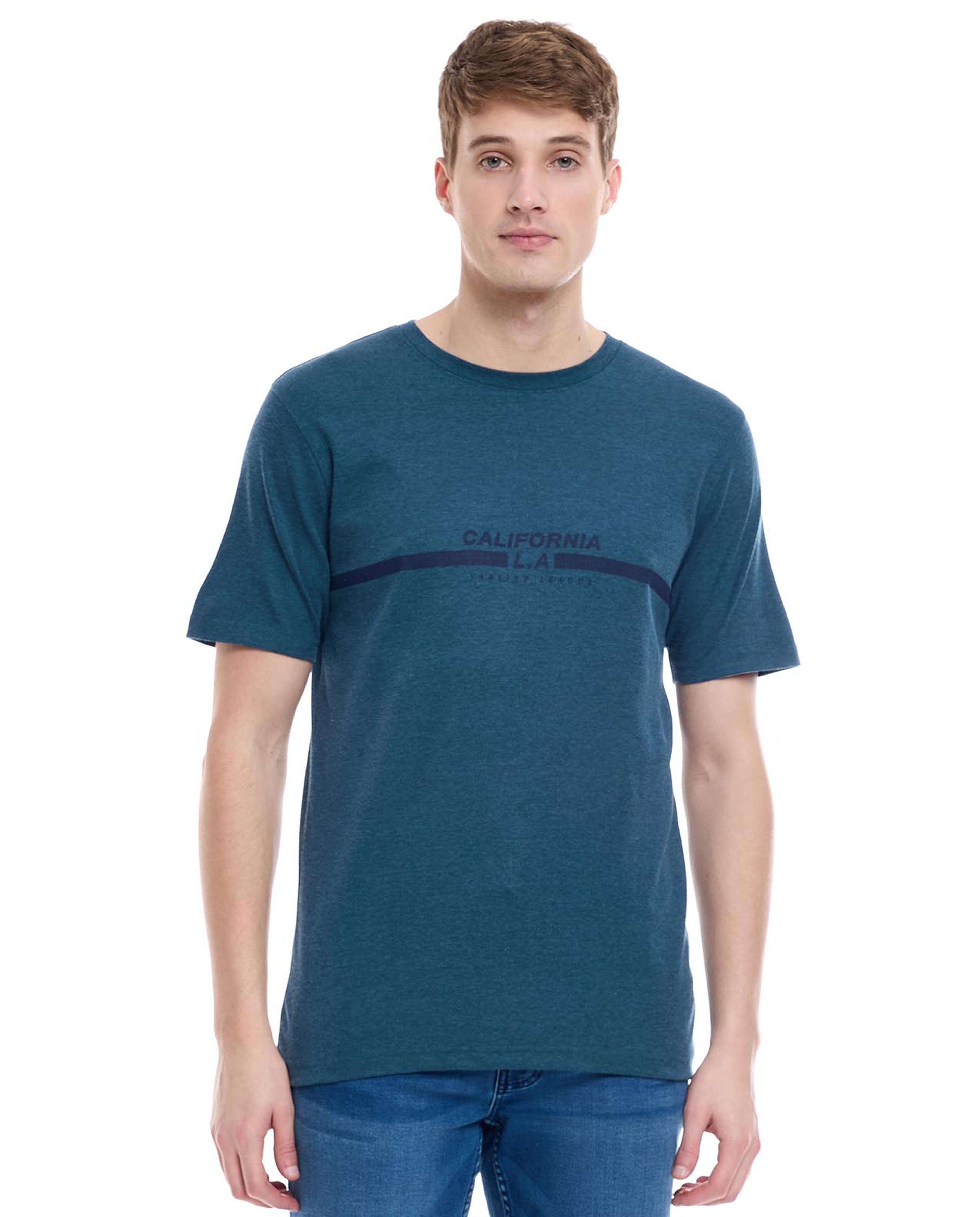 Printed T-Shirt with Crew Neck and Short Sleeves