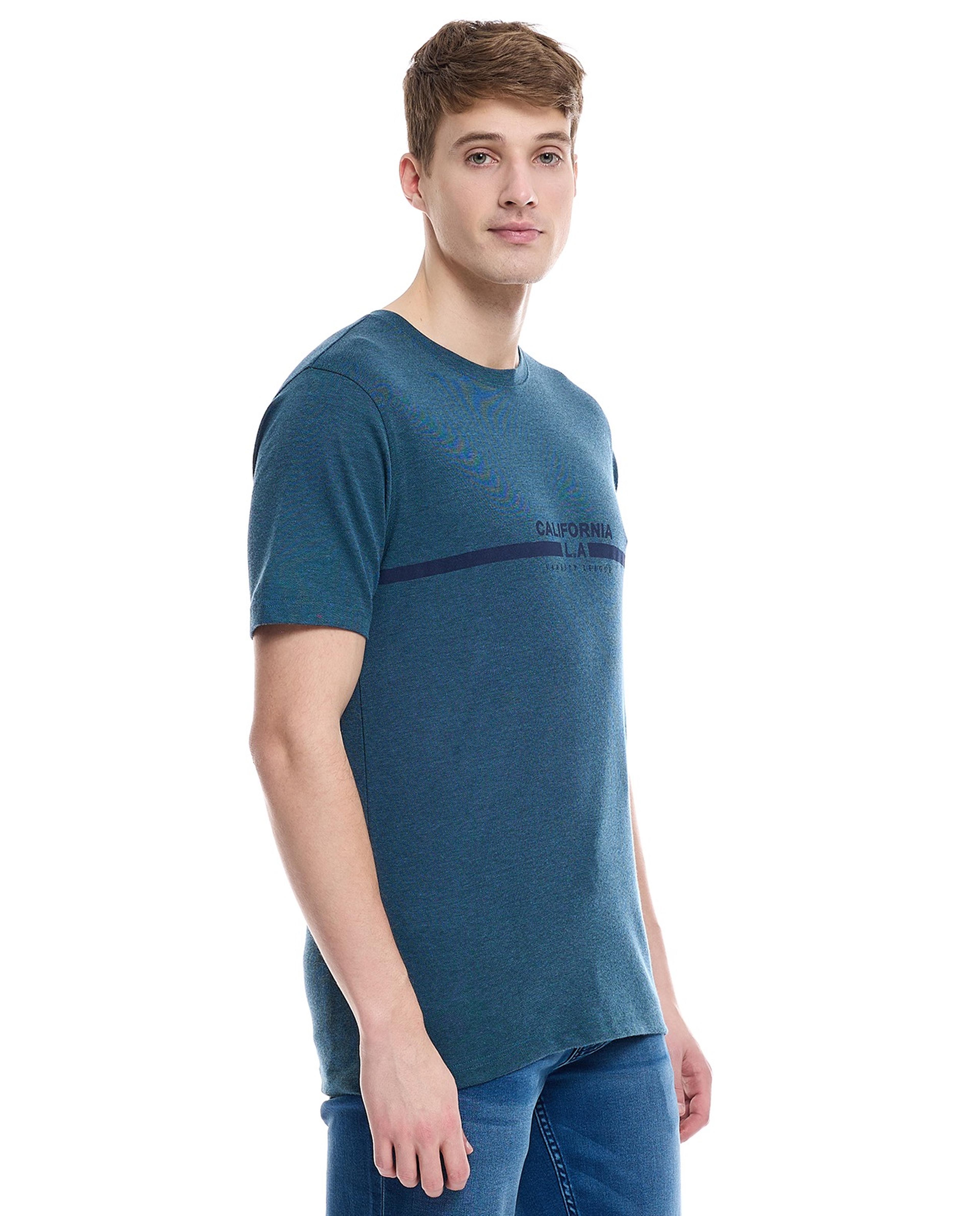 Printed T-Shirt with Crew Neck and Short Sleeves