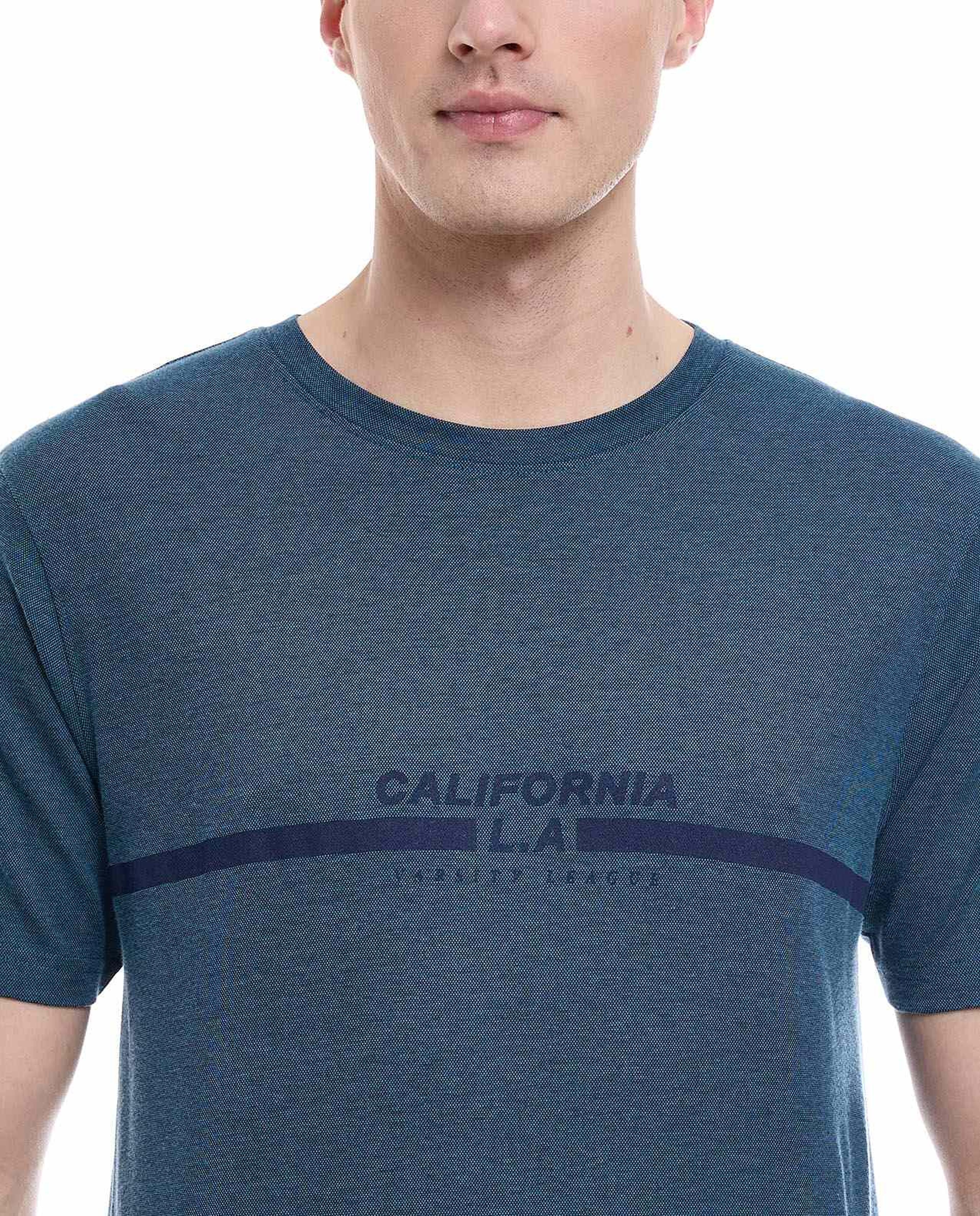Printed T-Shirt with Crew Neck and Short Sleeves