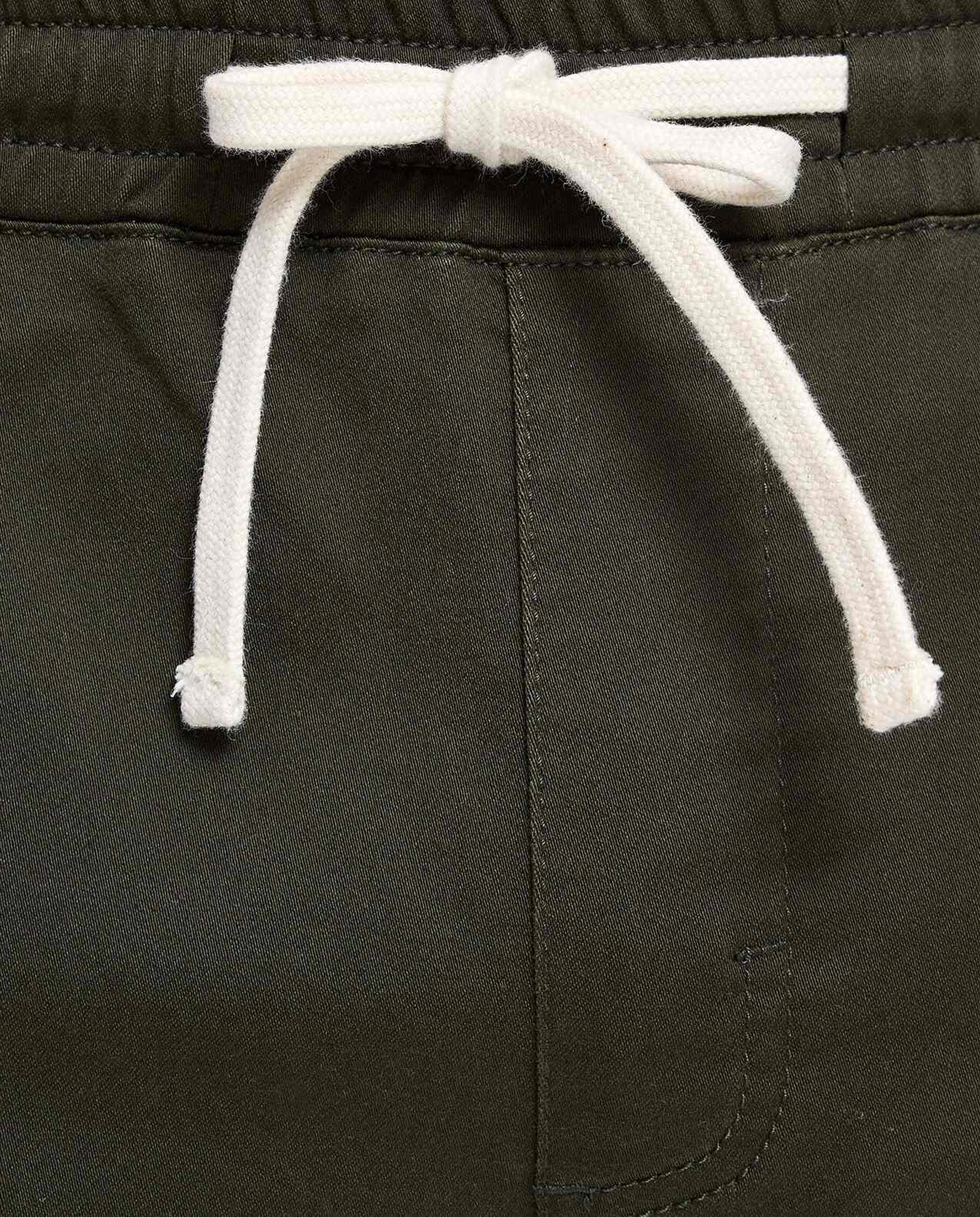 Solid Jogger Pants with Drawstring Waist