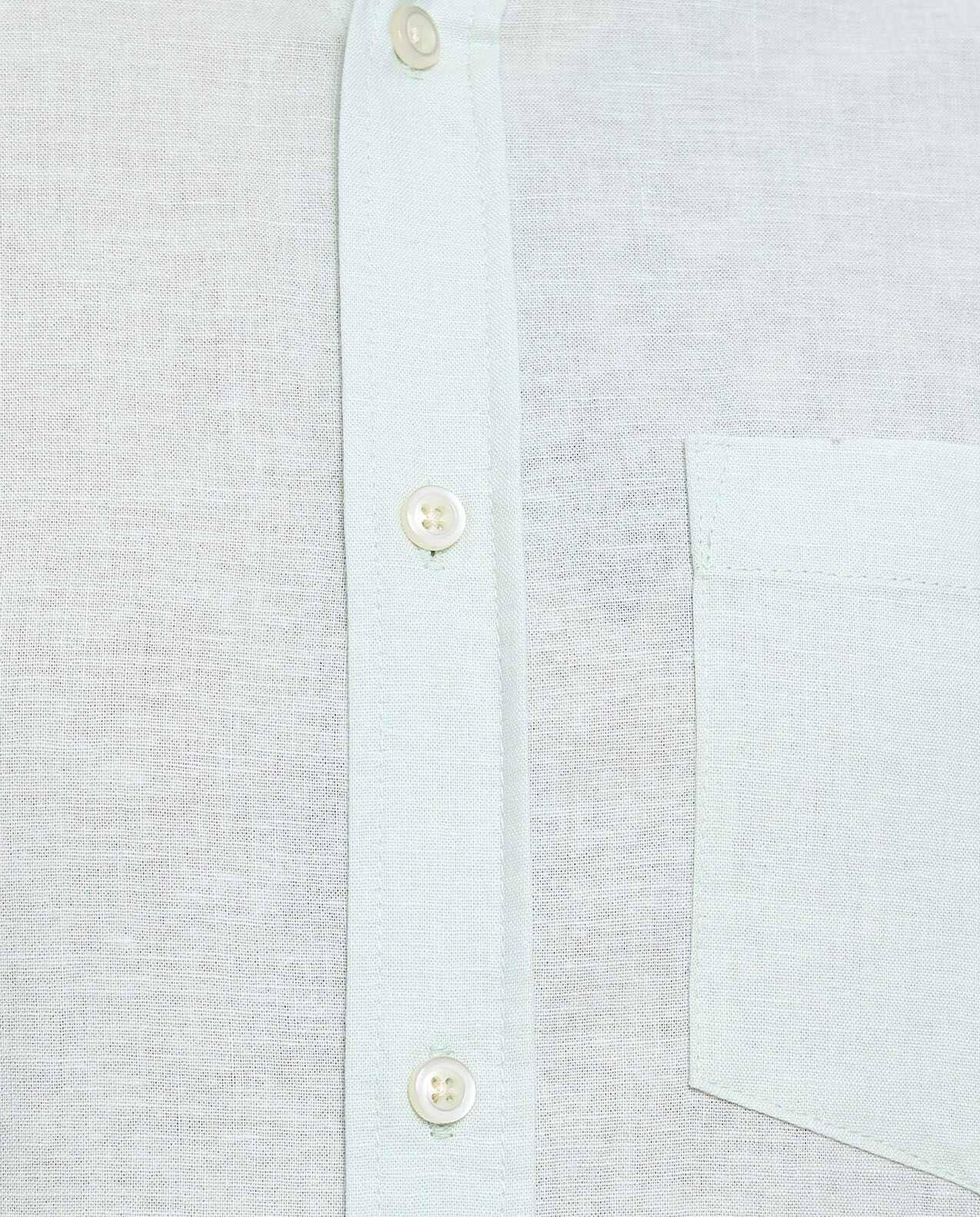Solid Shirt with Button-Down Collar and Short Sleeves