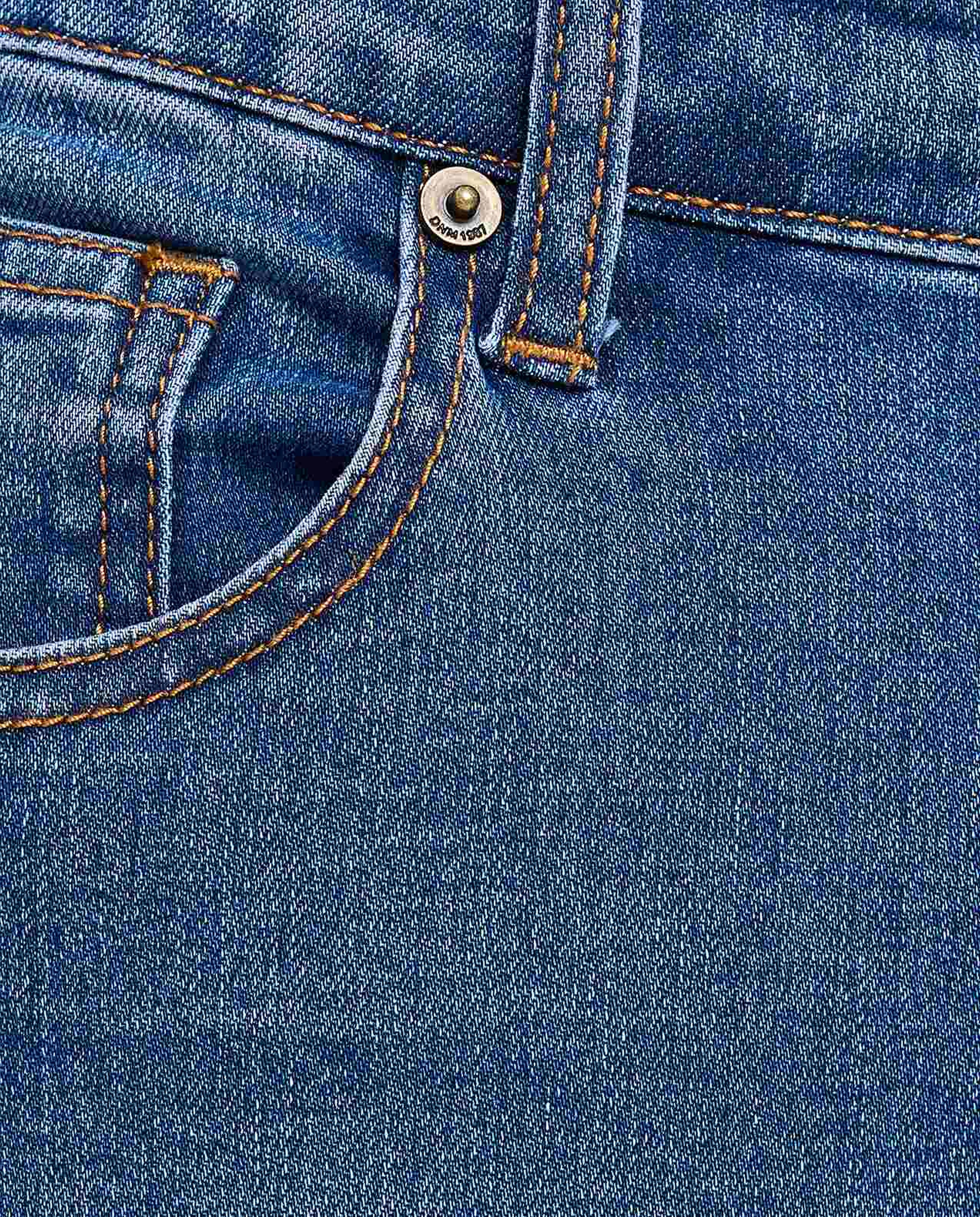 Faded Skinny Fit Jeans with Button Closure