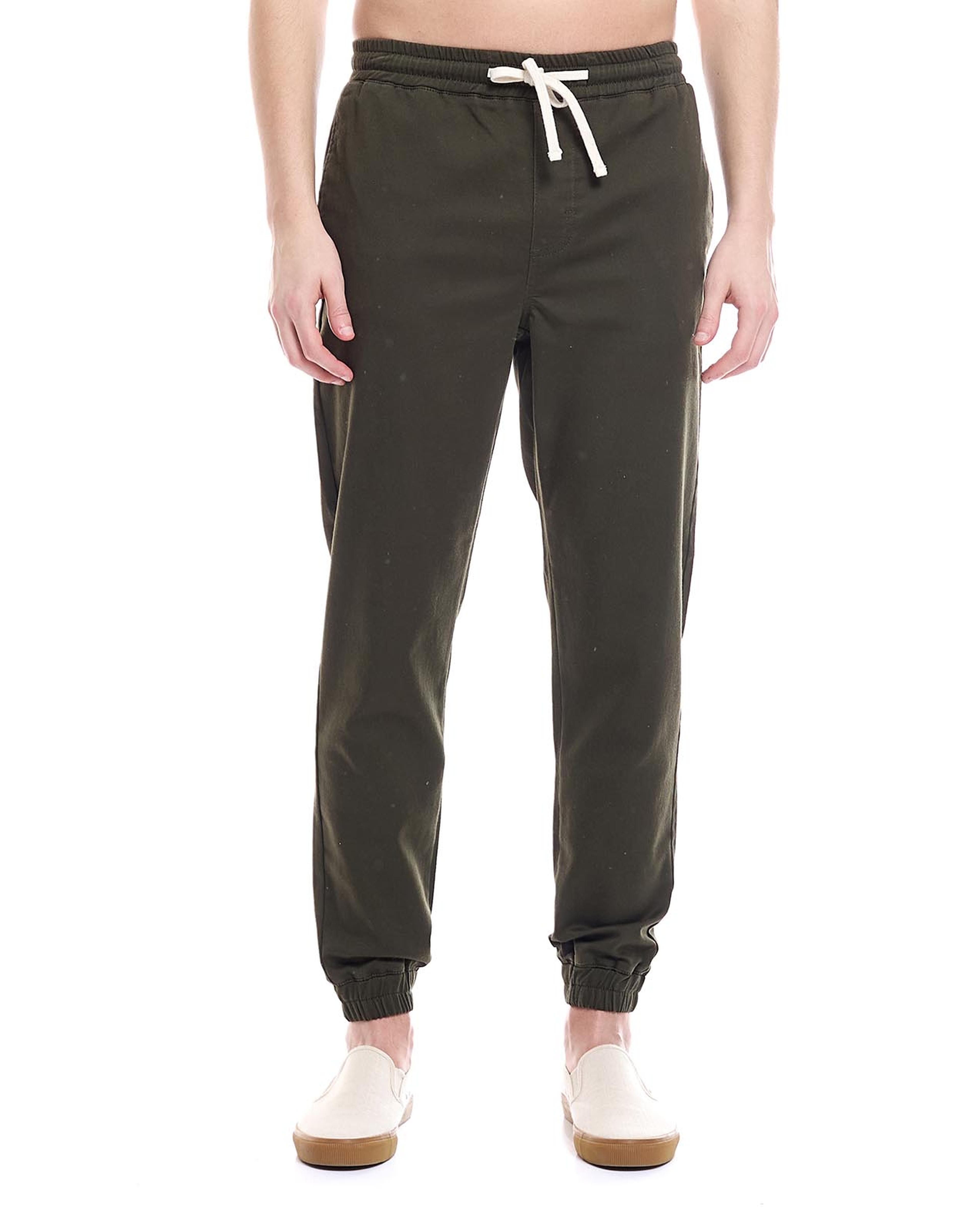 Solid Jogger Pants with Drawstring Waist