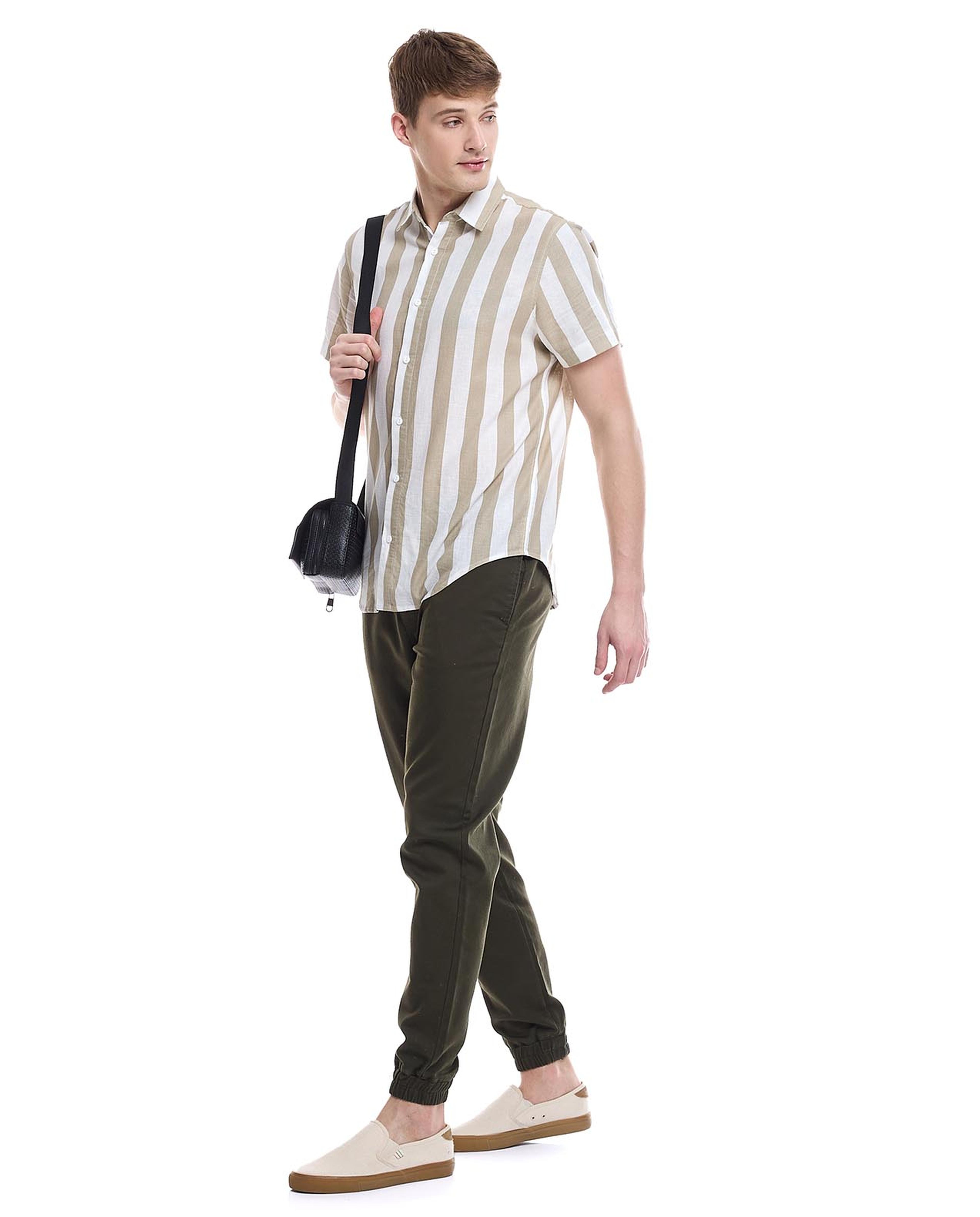 Solid Jogger Pants with Drawstring Waist