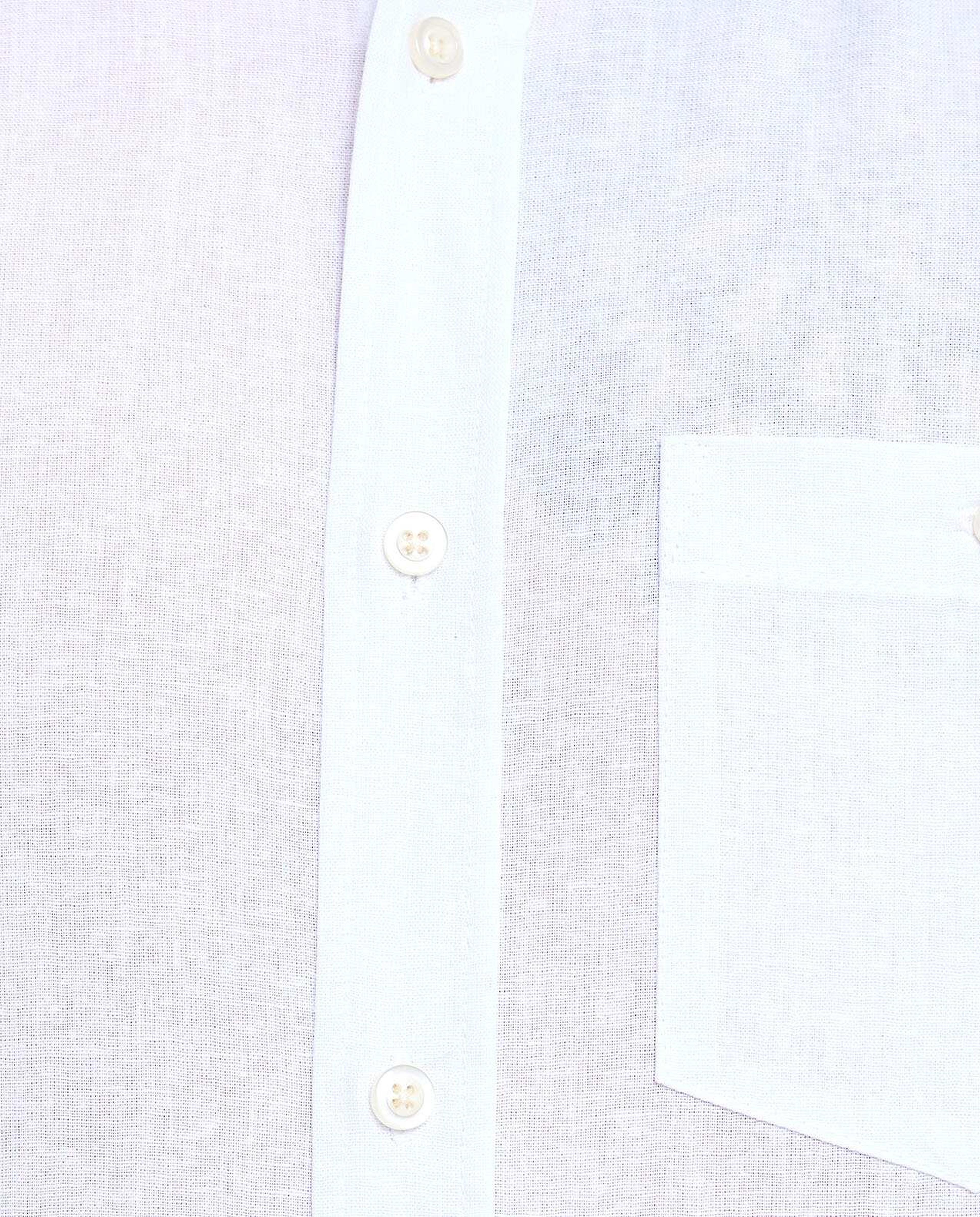 Solid Shirt with Button-Down Collar and Short Sleeves