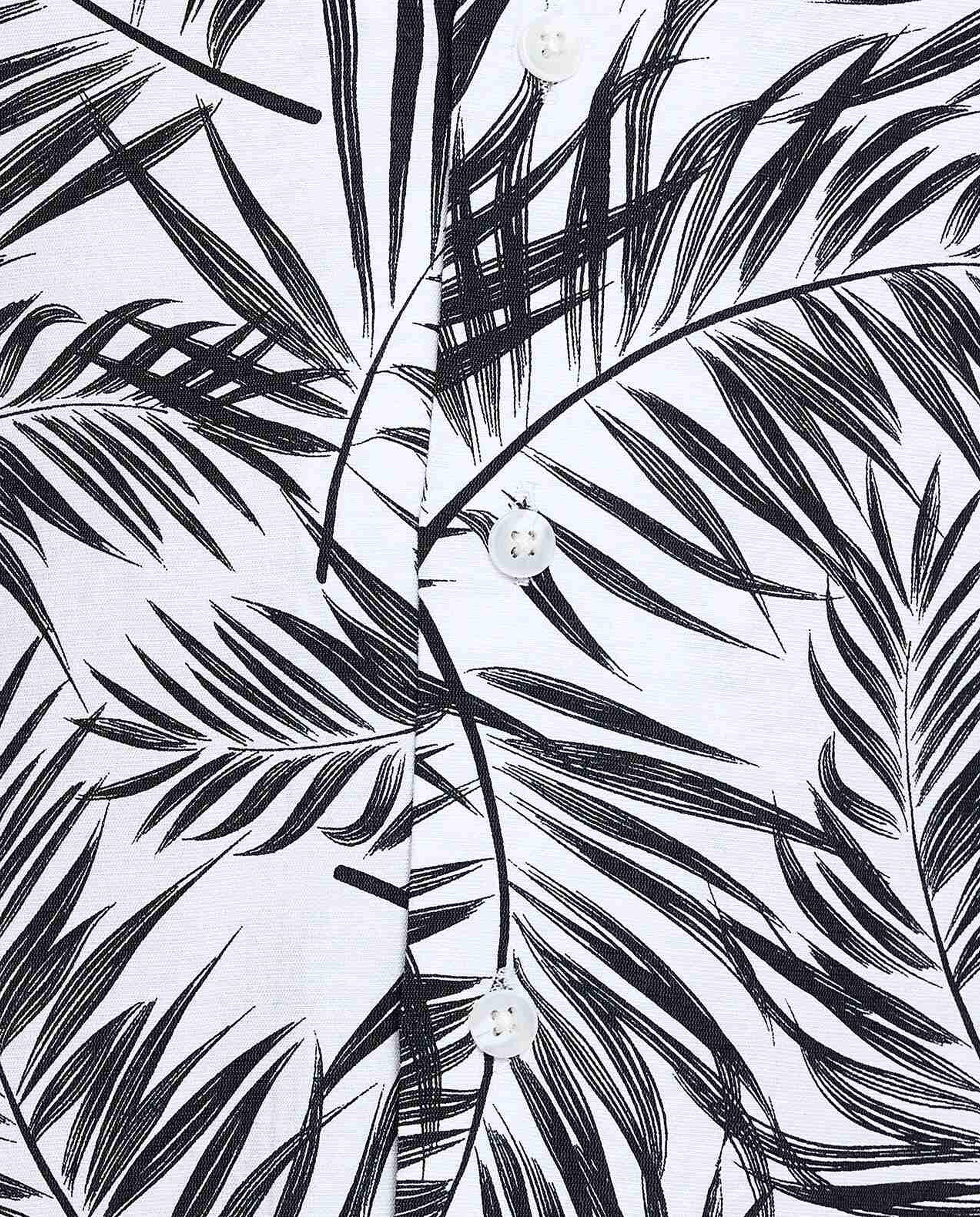 Printed Shirt with Spread Collar and Short Sleeves