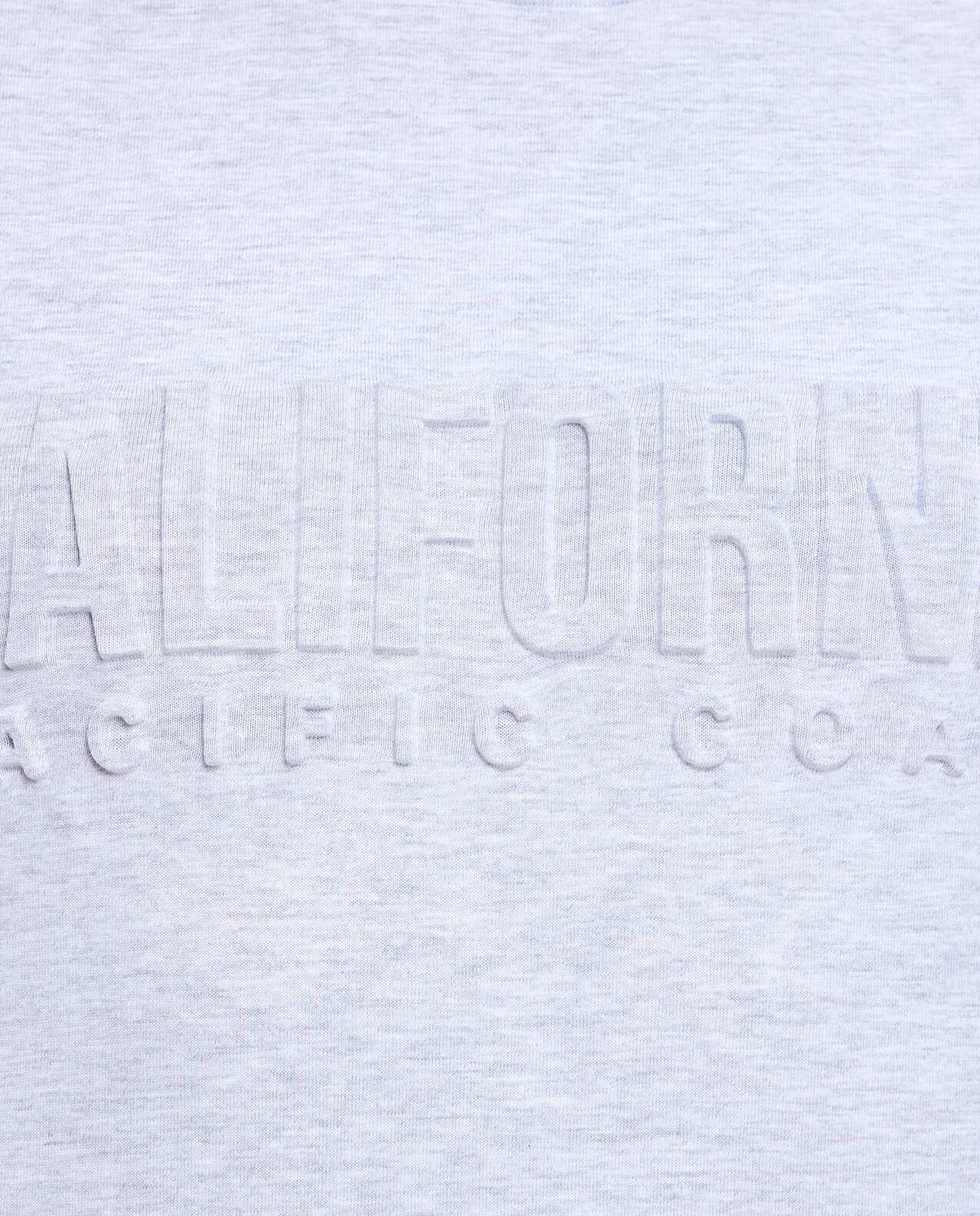 Embossed Detail T-Shirt with Crew Neck and Short Sleeves