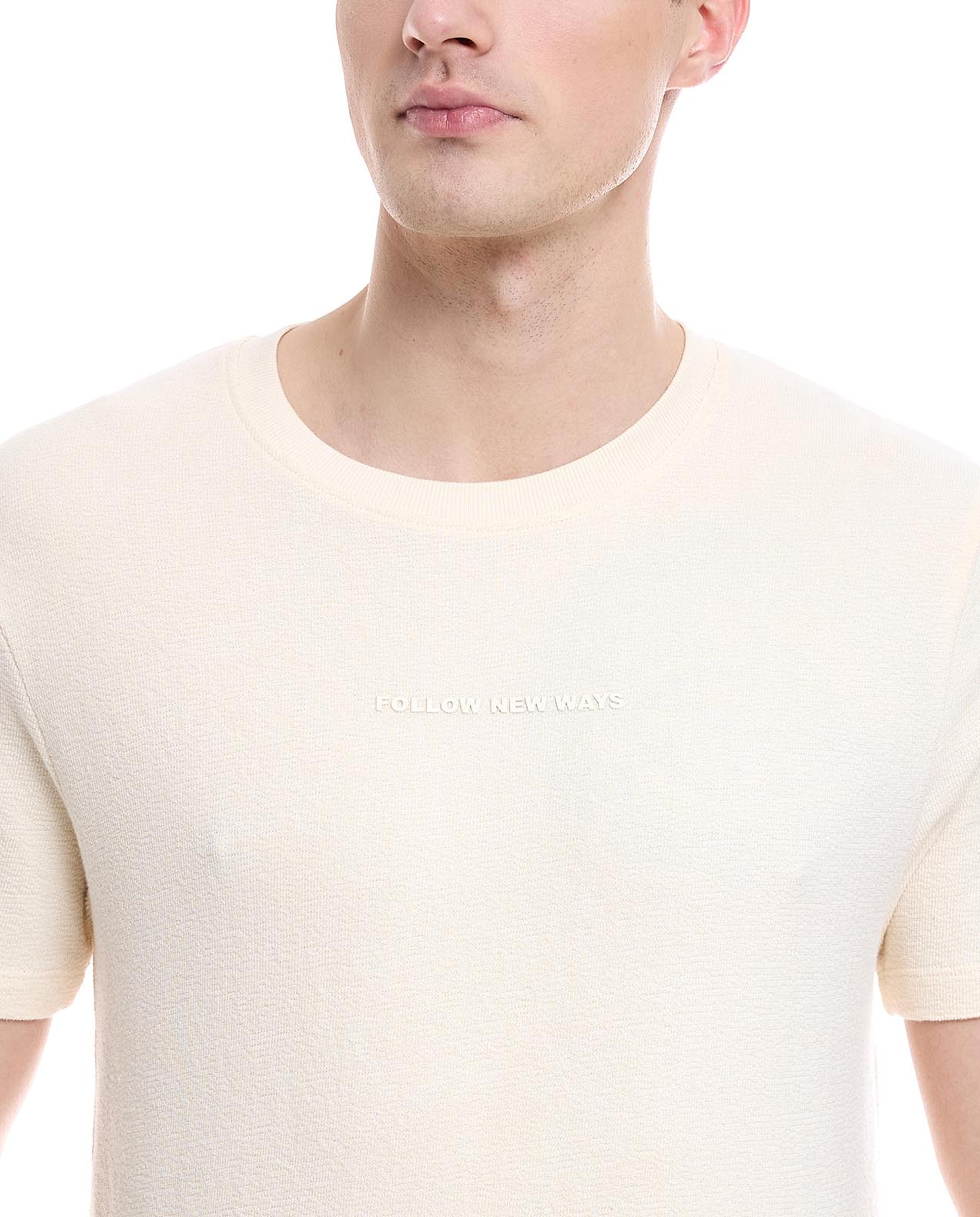 Solid T-Shirt with Crew Neck and Short Sleeves