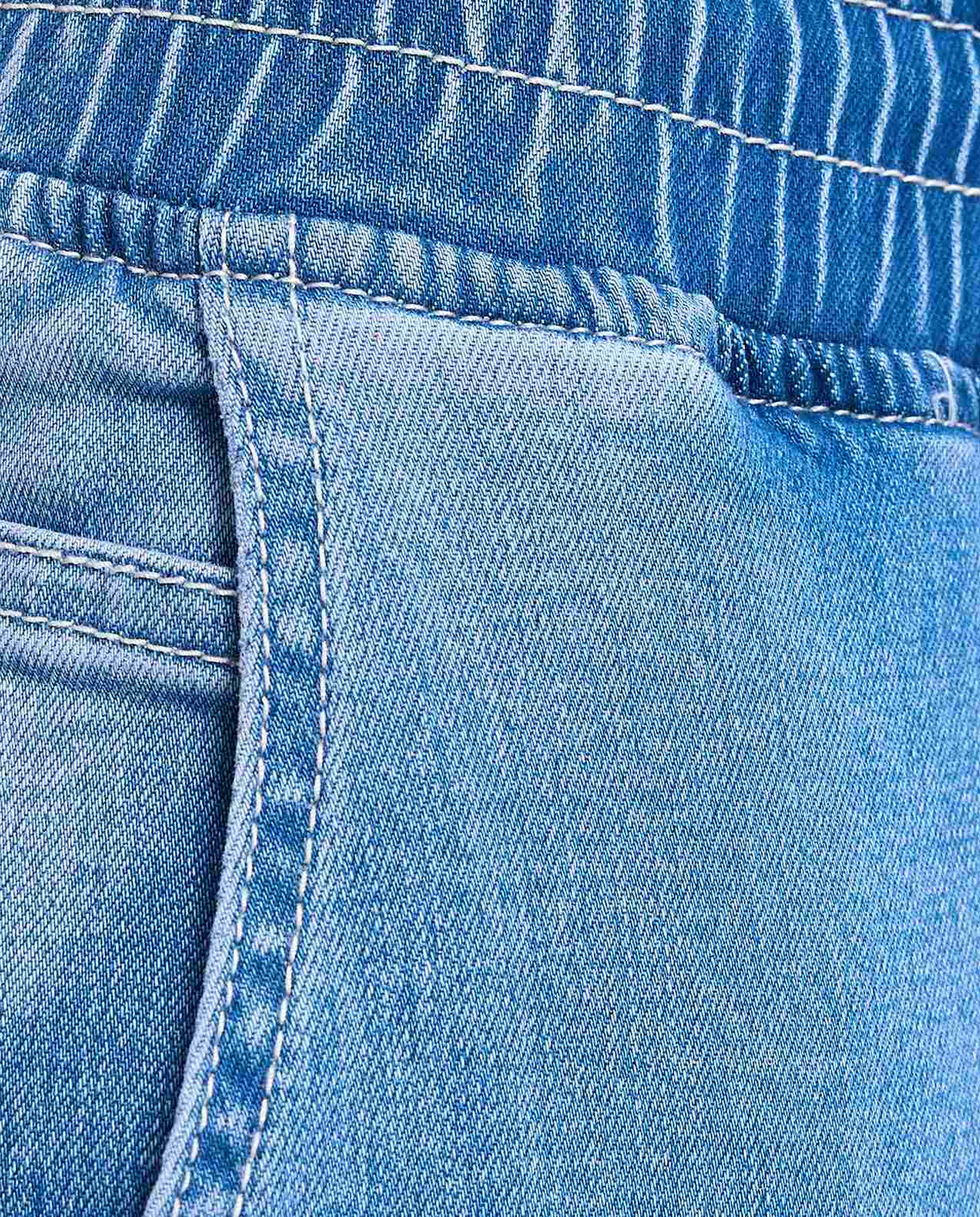Faded Jogger Jeans with Drawstring Waist
