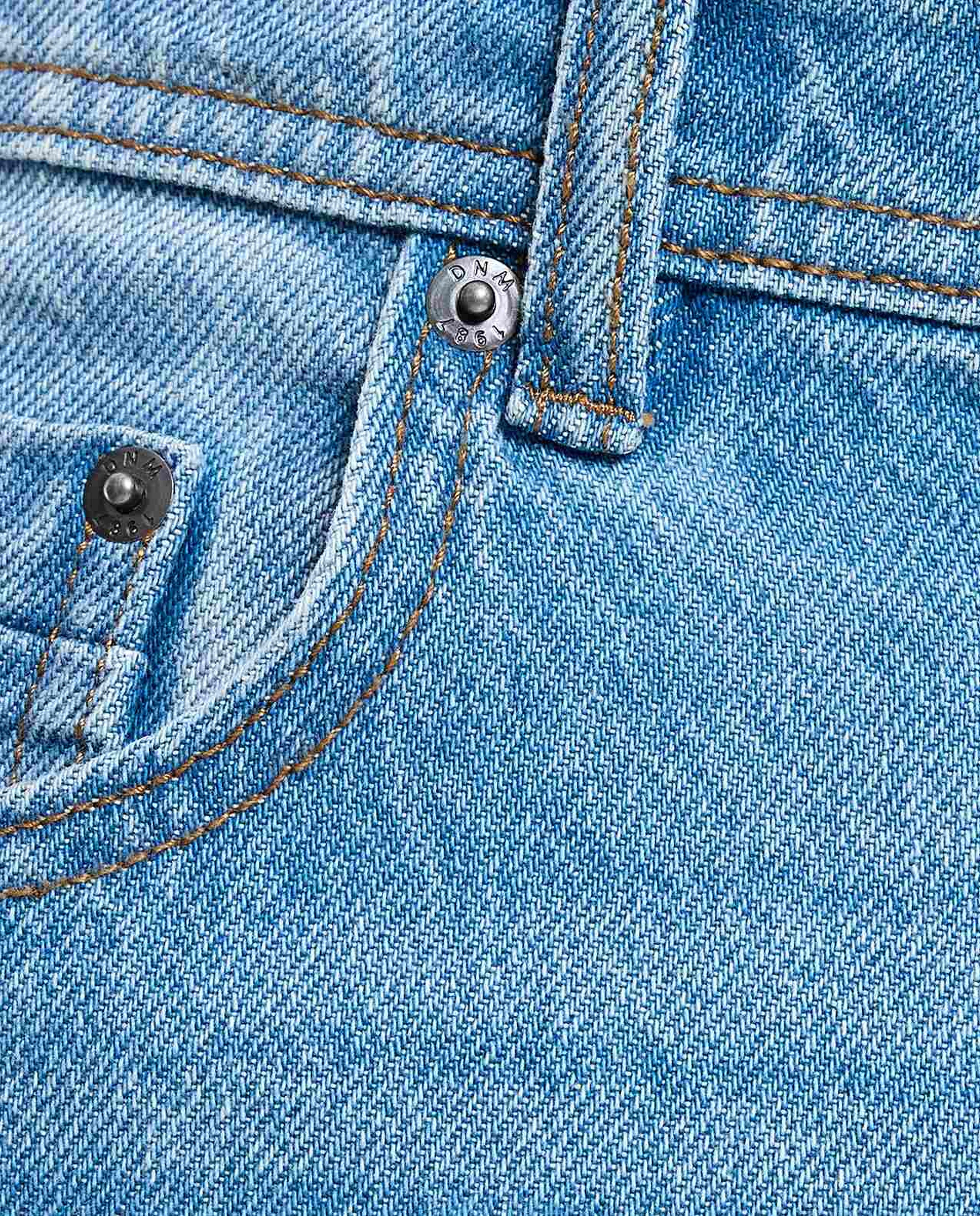 Faded Skinny Fit Jeans with Button Closure