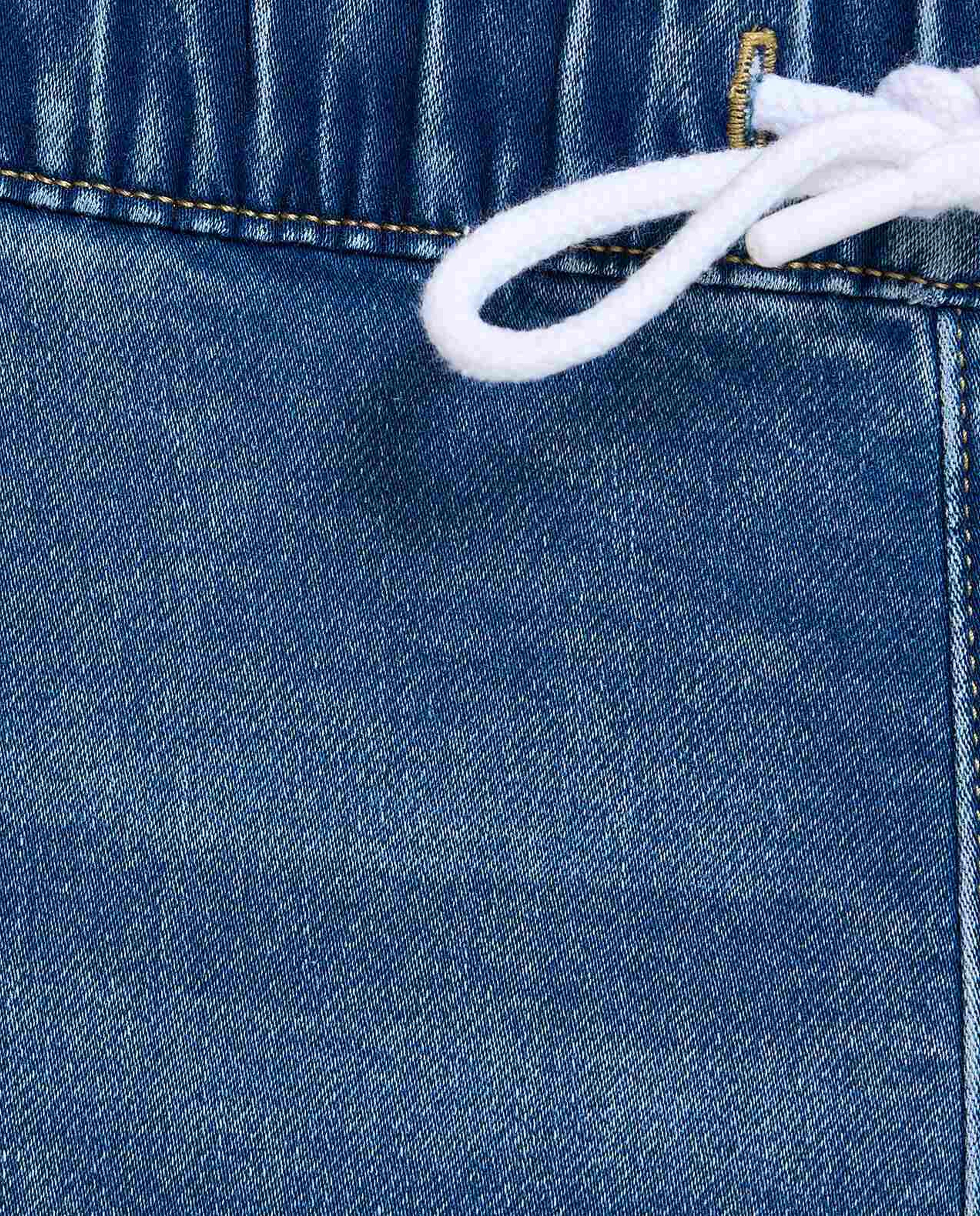 Faded Jogger Jeans with Drawstring Waist