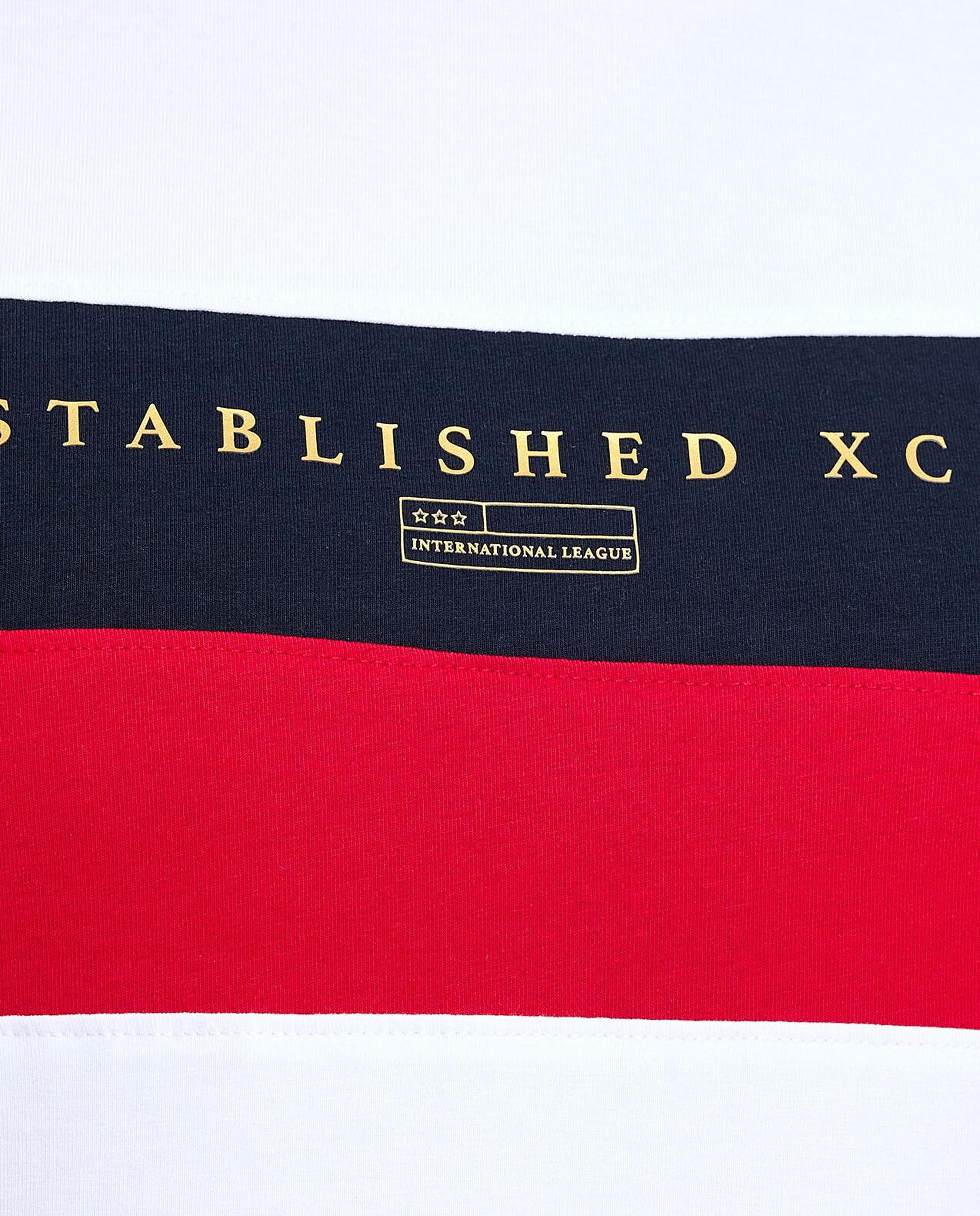 Color Block T-Shirt with Crew Neck and Short Sleeves