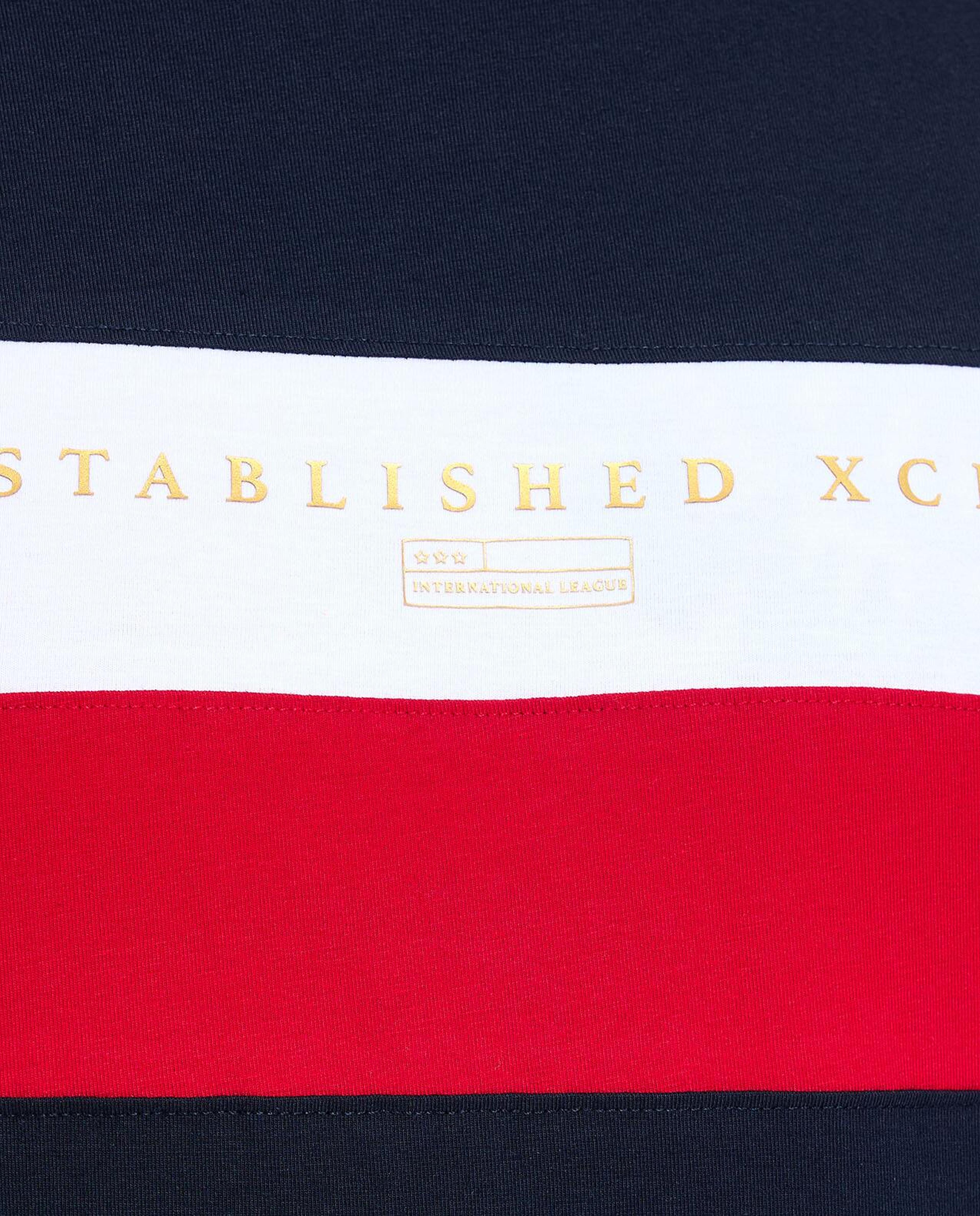 Color Block T-Shirt with Crew Neck and Short Sleeves