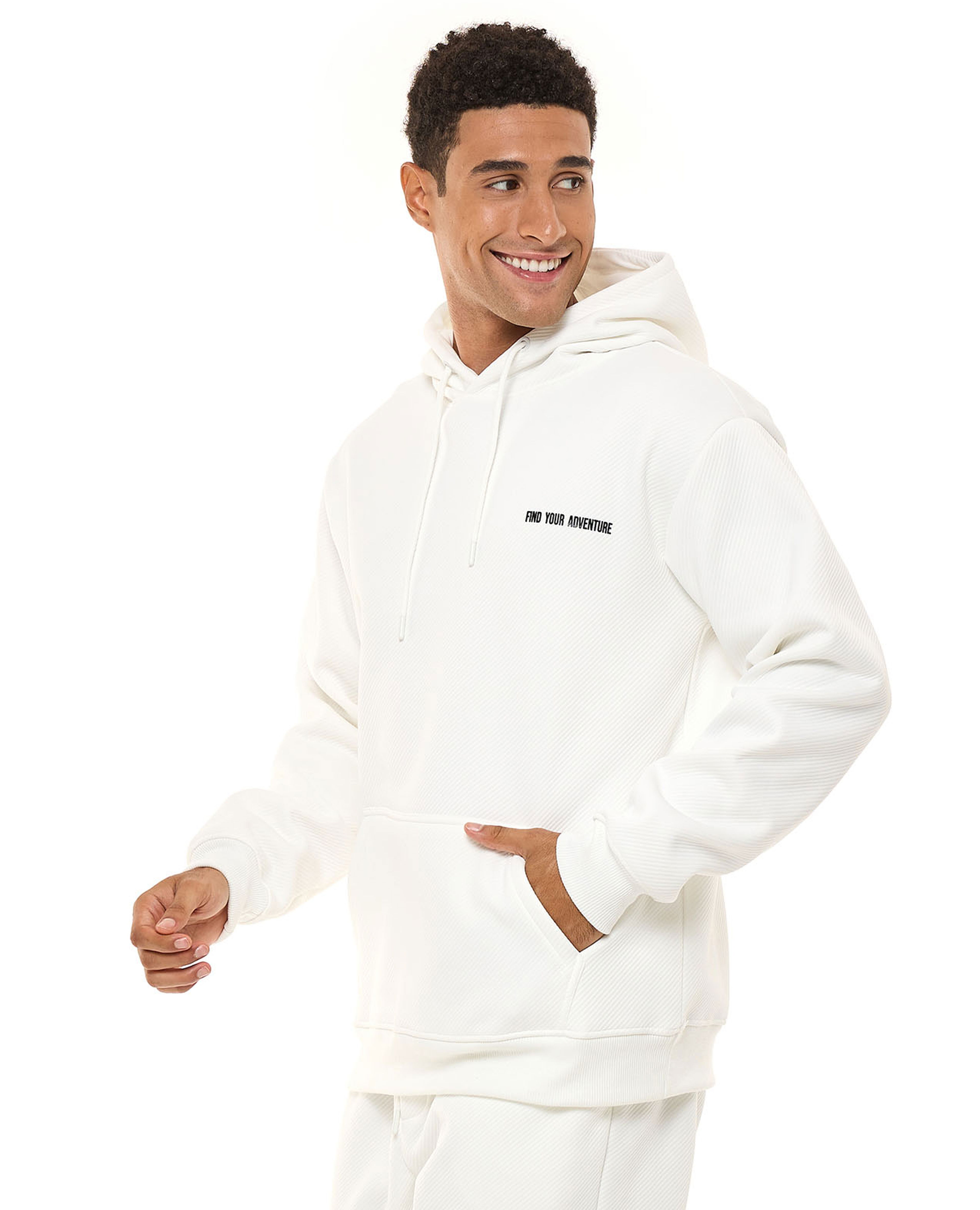 Solid Hoodie with Long Sleeves