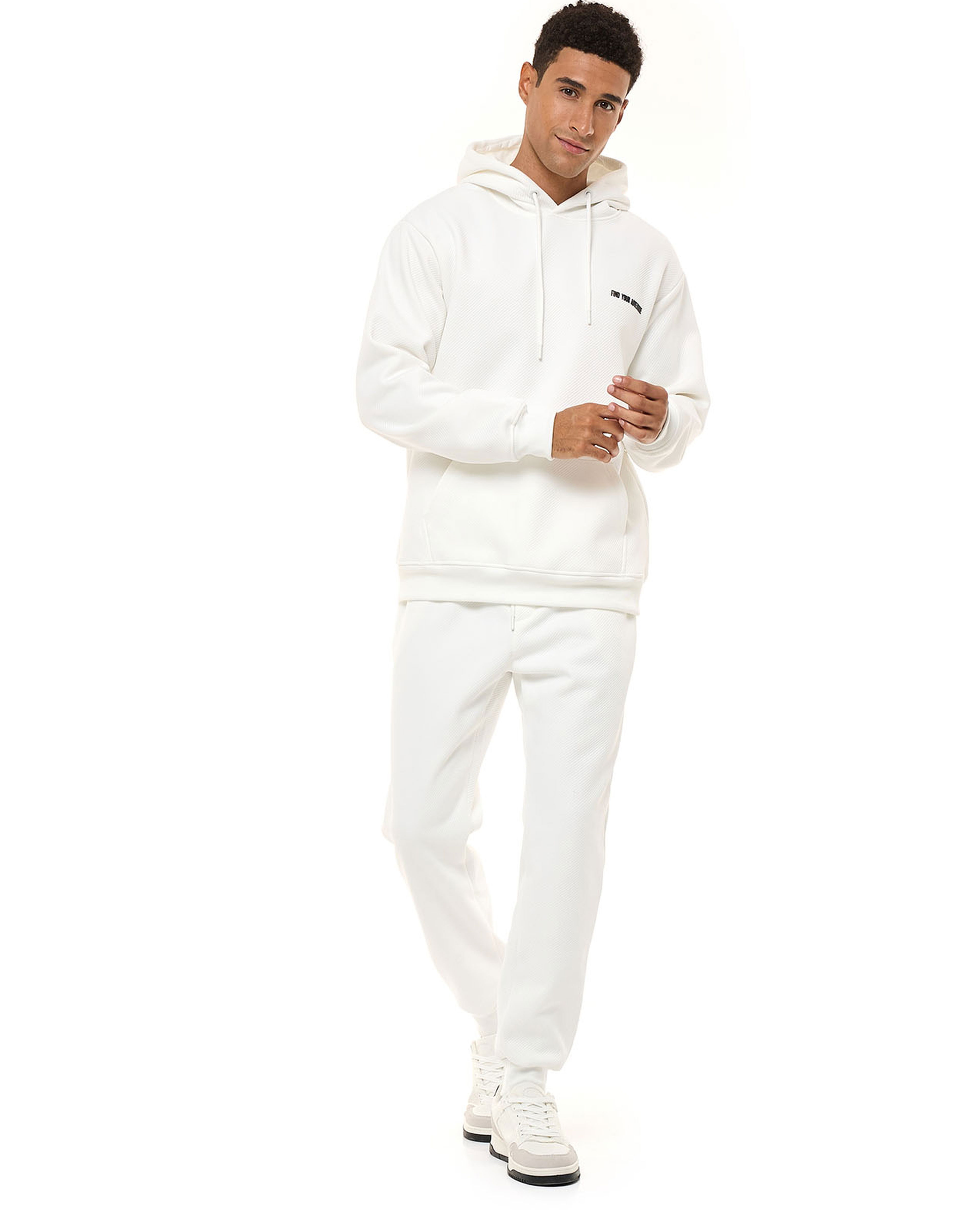Solid Hoodie with Long Sleeves