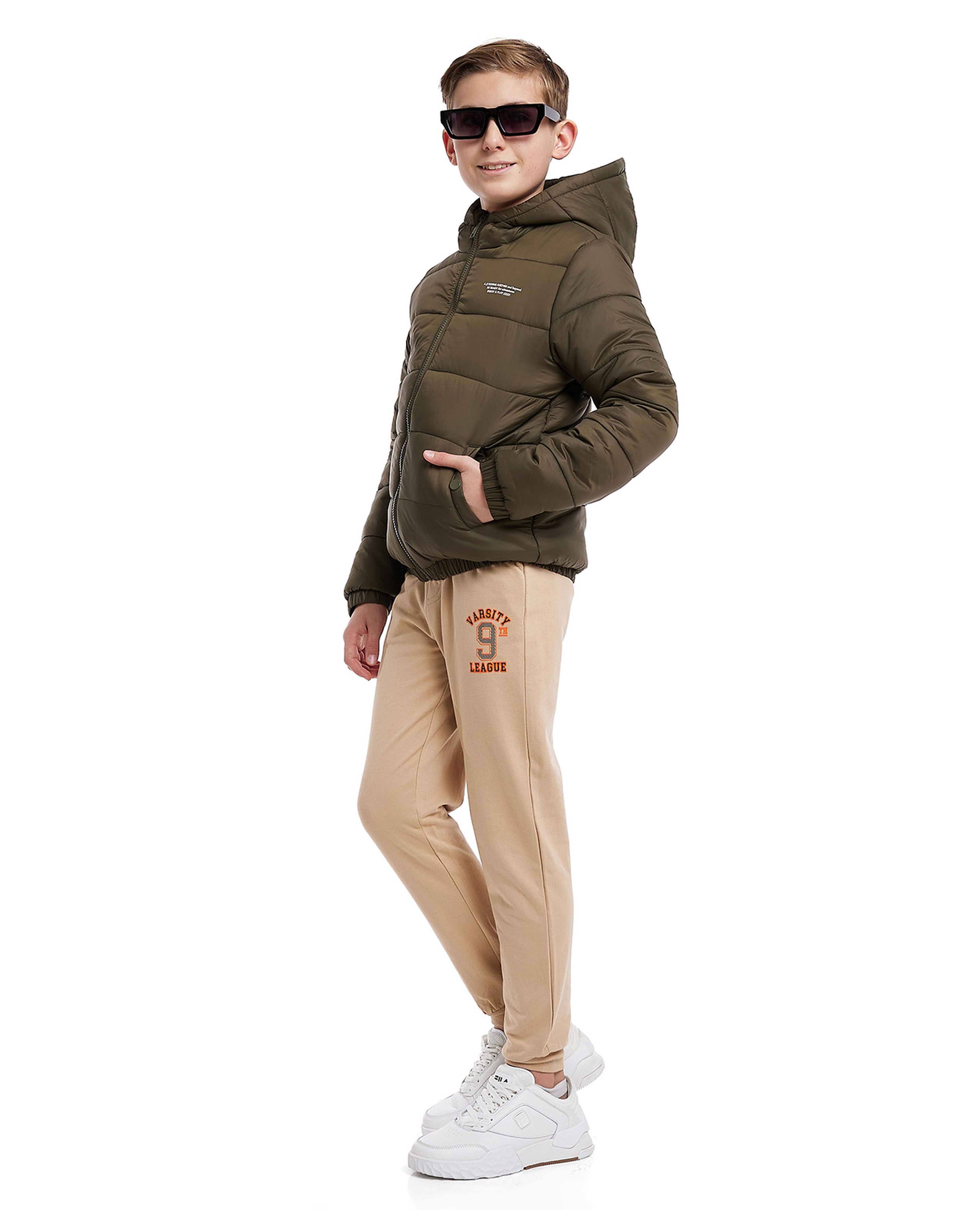 Printed Joggers with Drawstring Waist