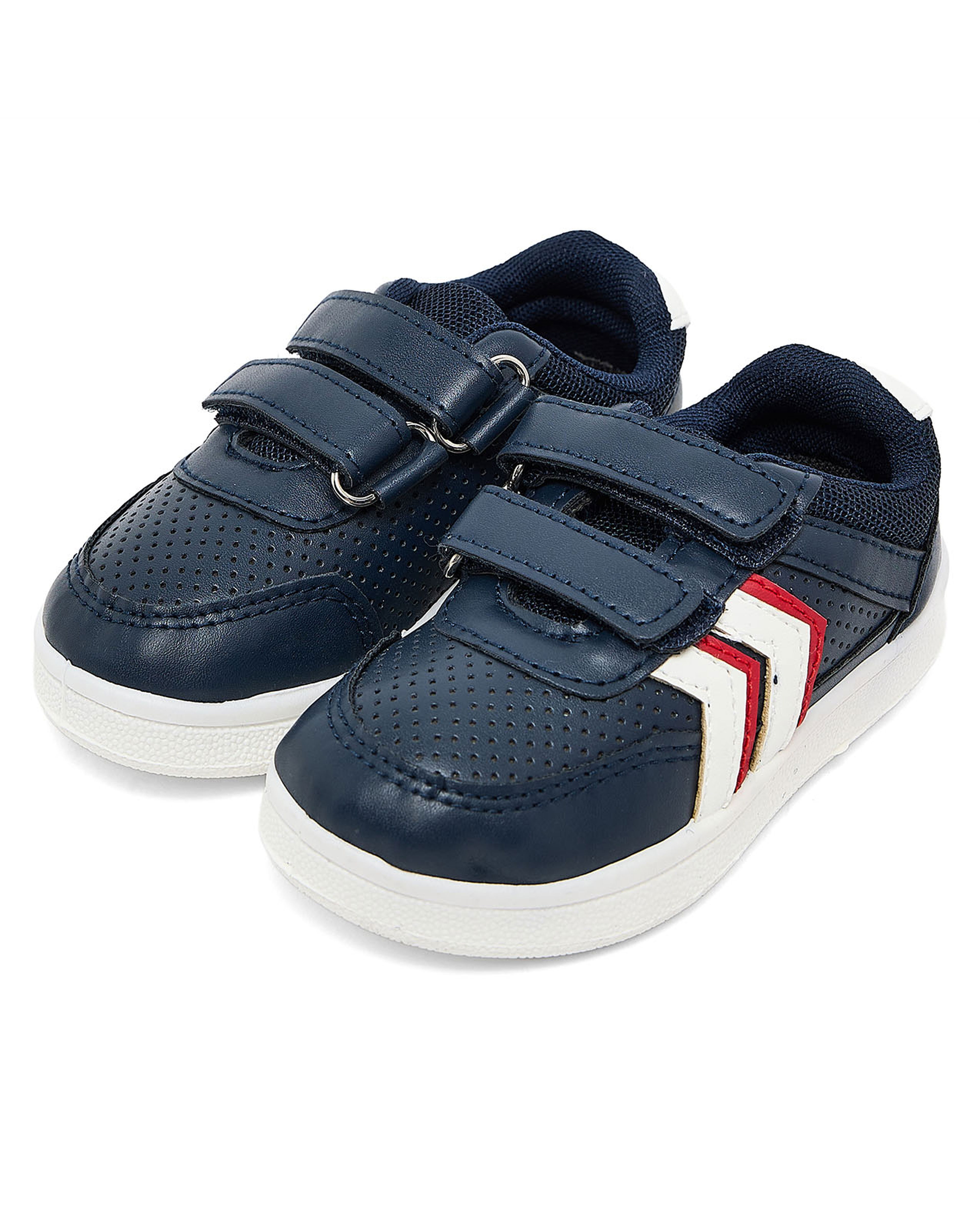 Contrast Trim Velcro Shoes