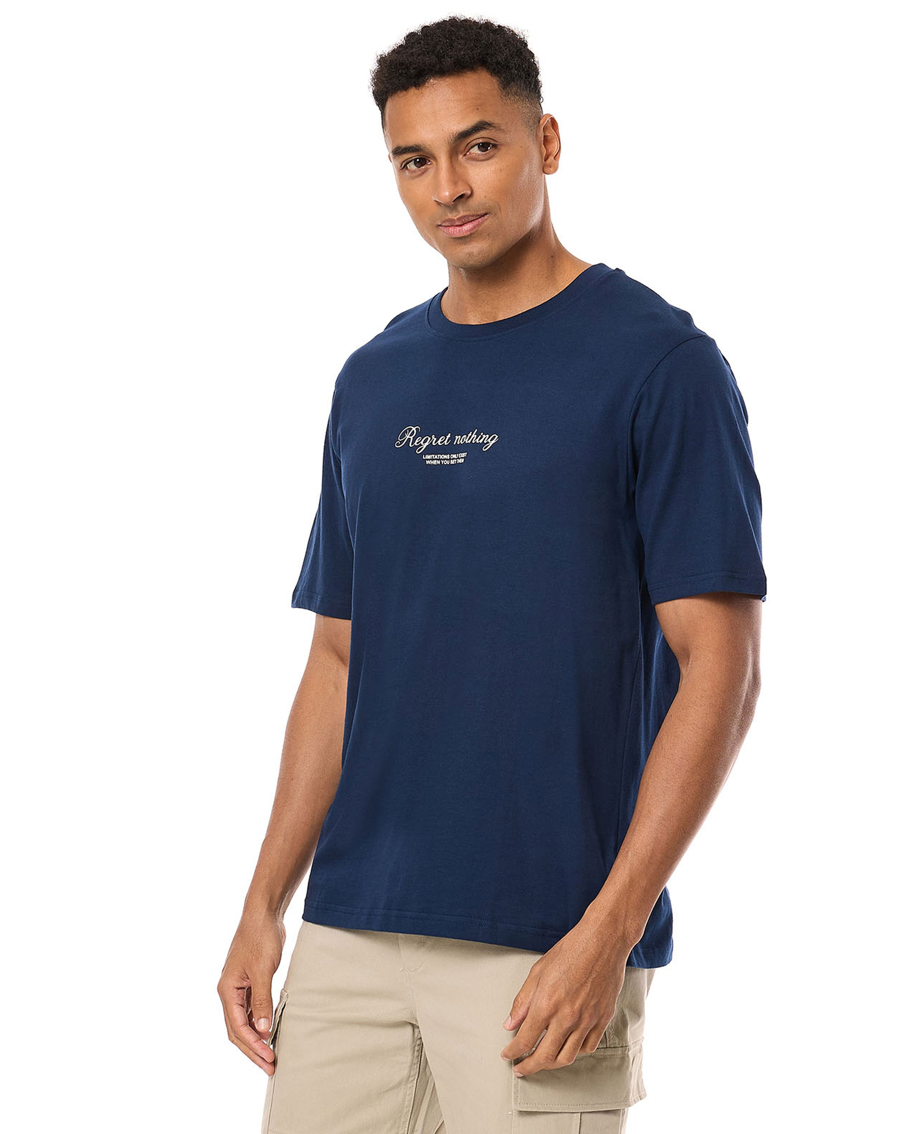 Printed T-Shirt with Crew Neck and Short Sleeves