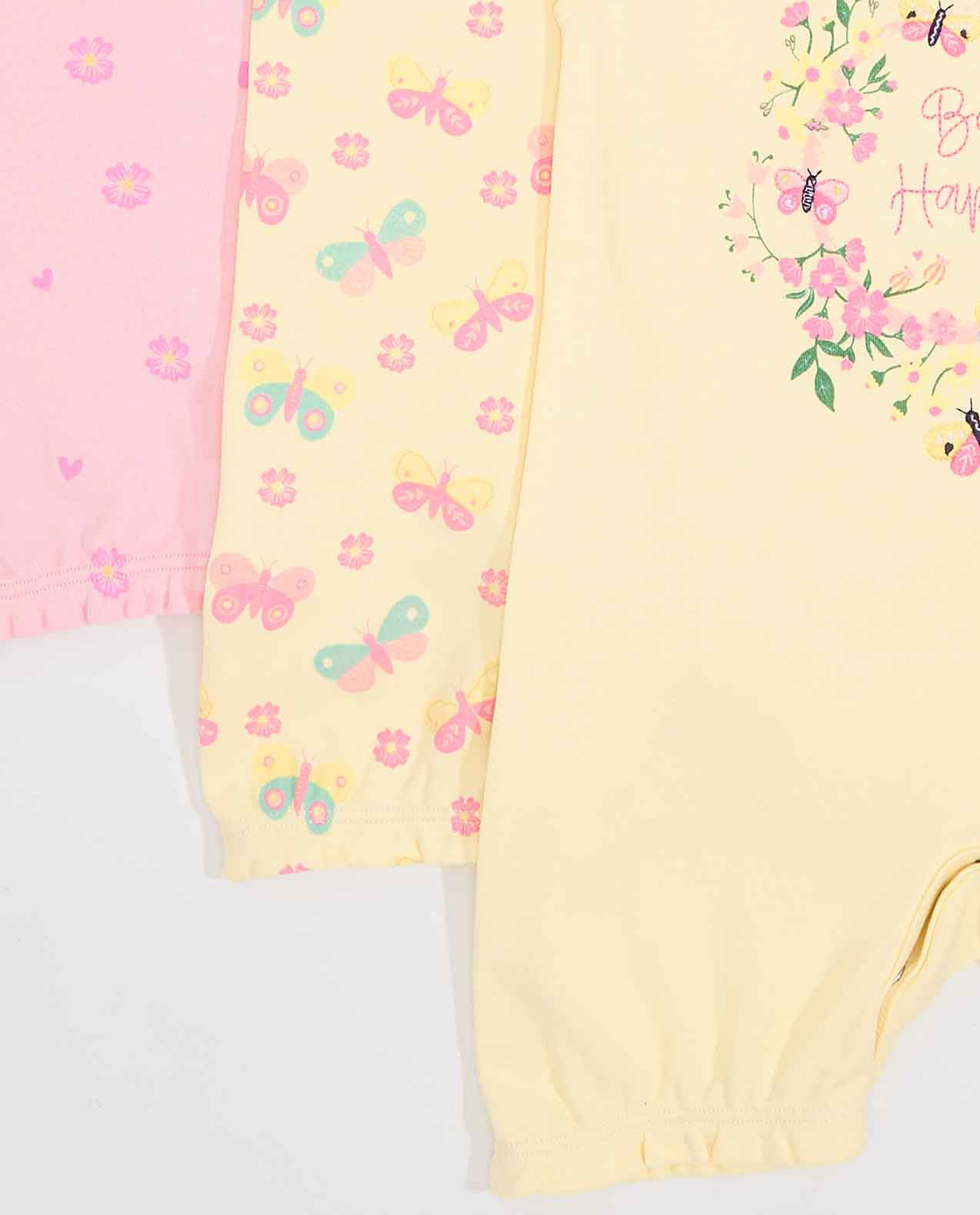 Pack of 3 Printed Rompers