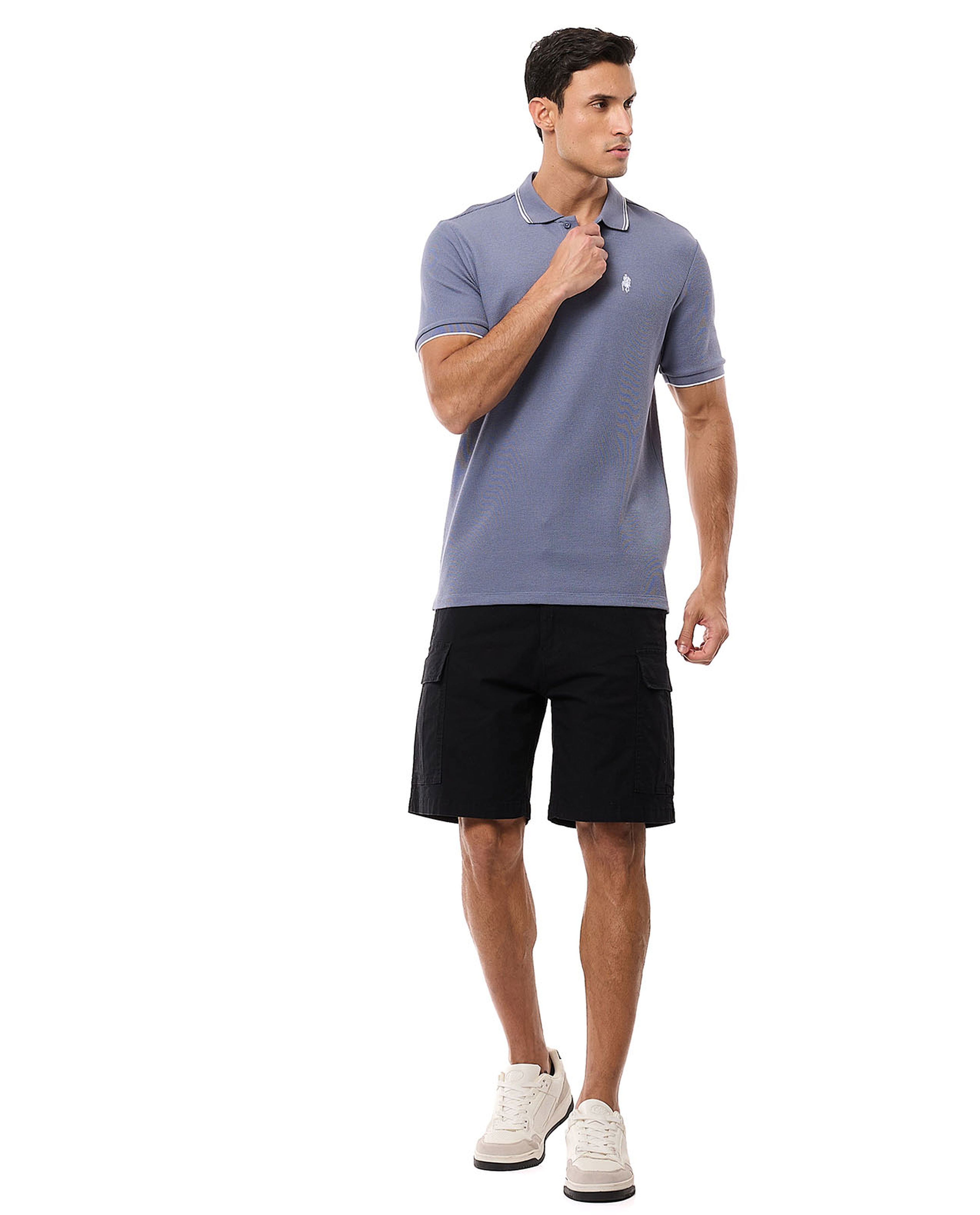 Logo Detail Polo T-Shirt with Short Sleeves