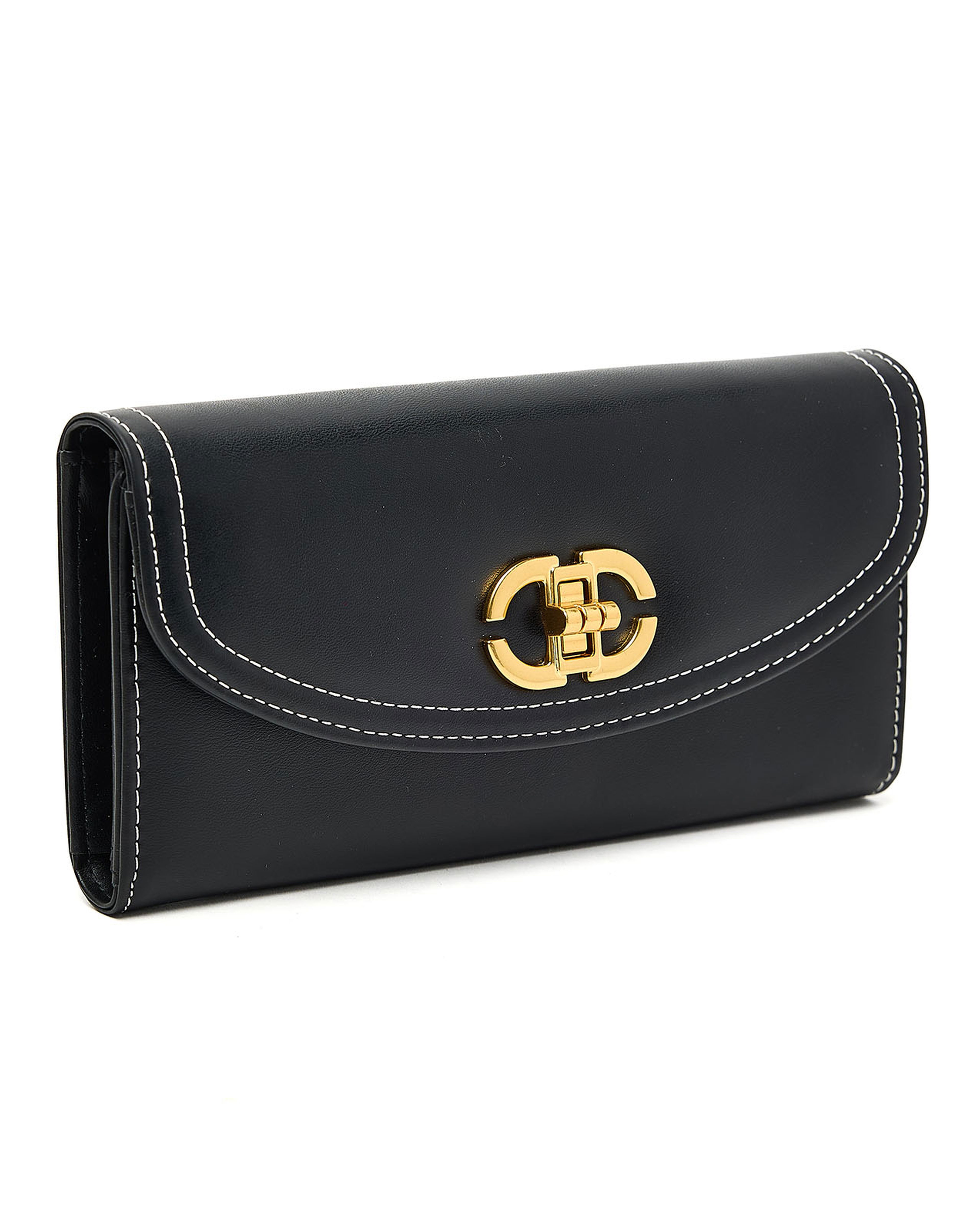 Metal Detail Long Wallet