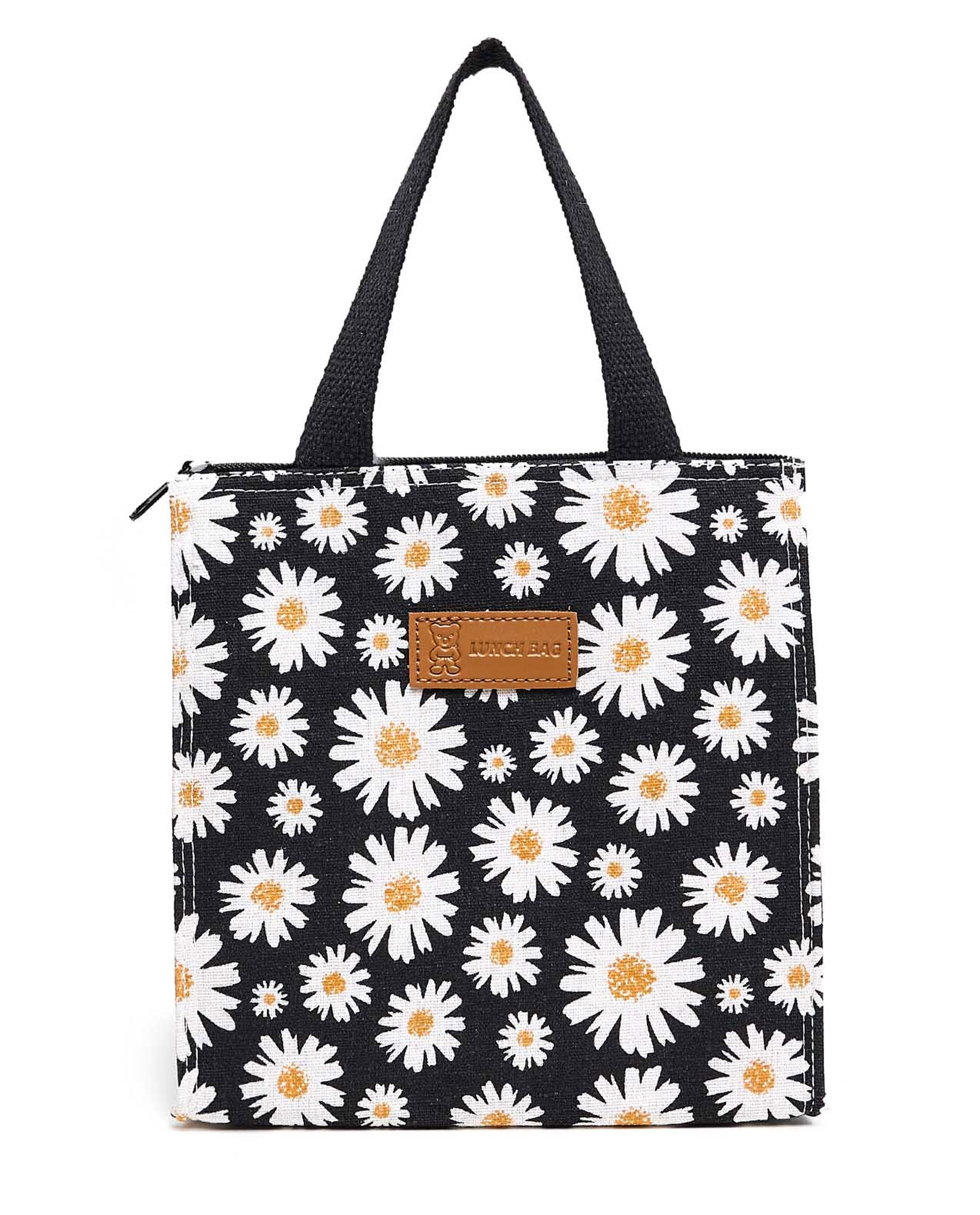 Floral Print Lunch Bag, 21X22X13Cm