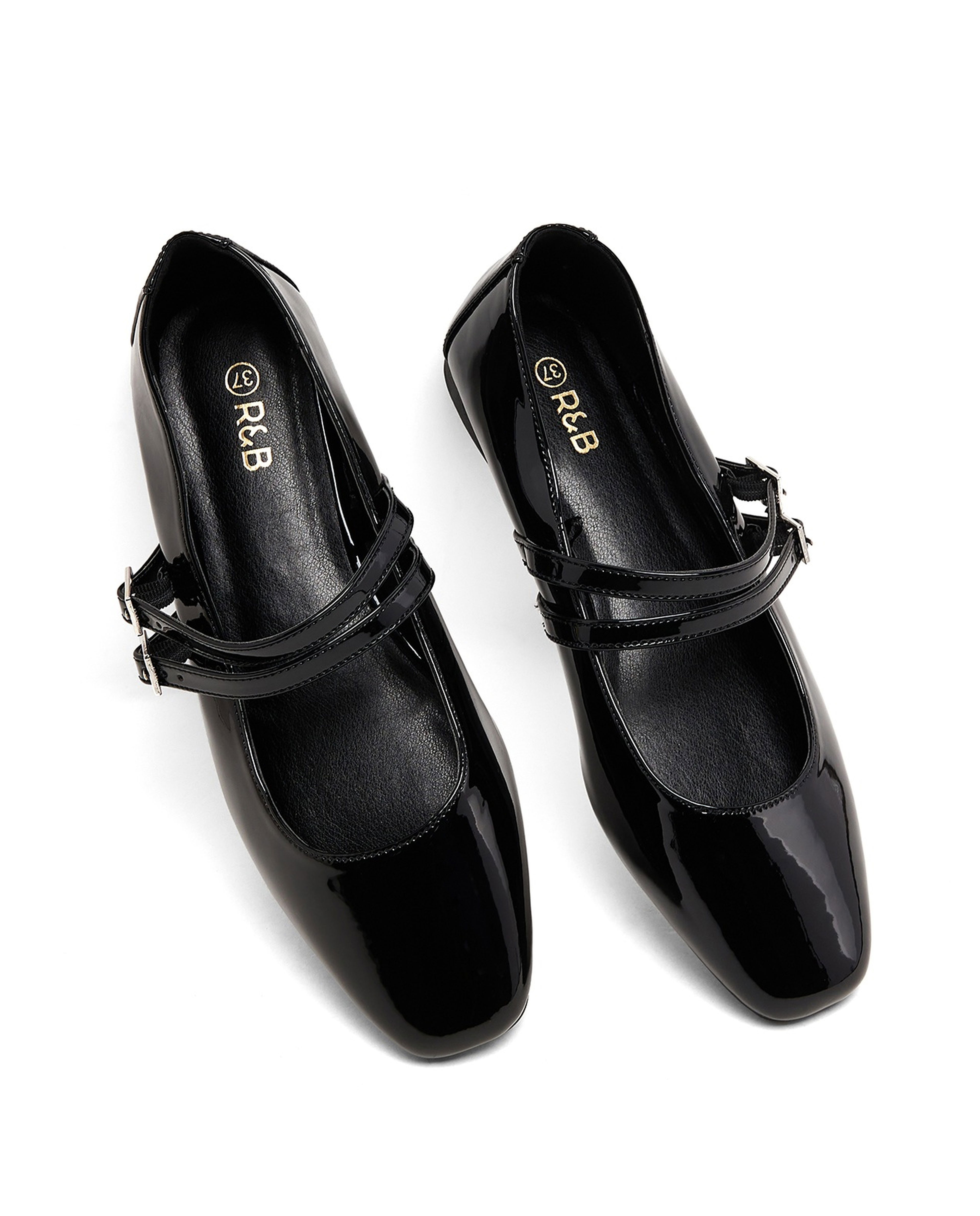 Glossy Almond Toe Mary Janes