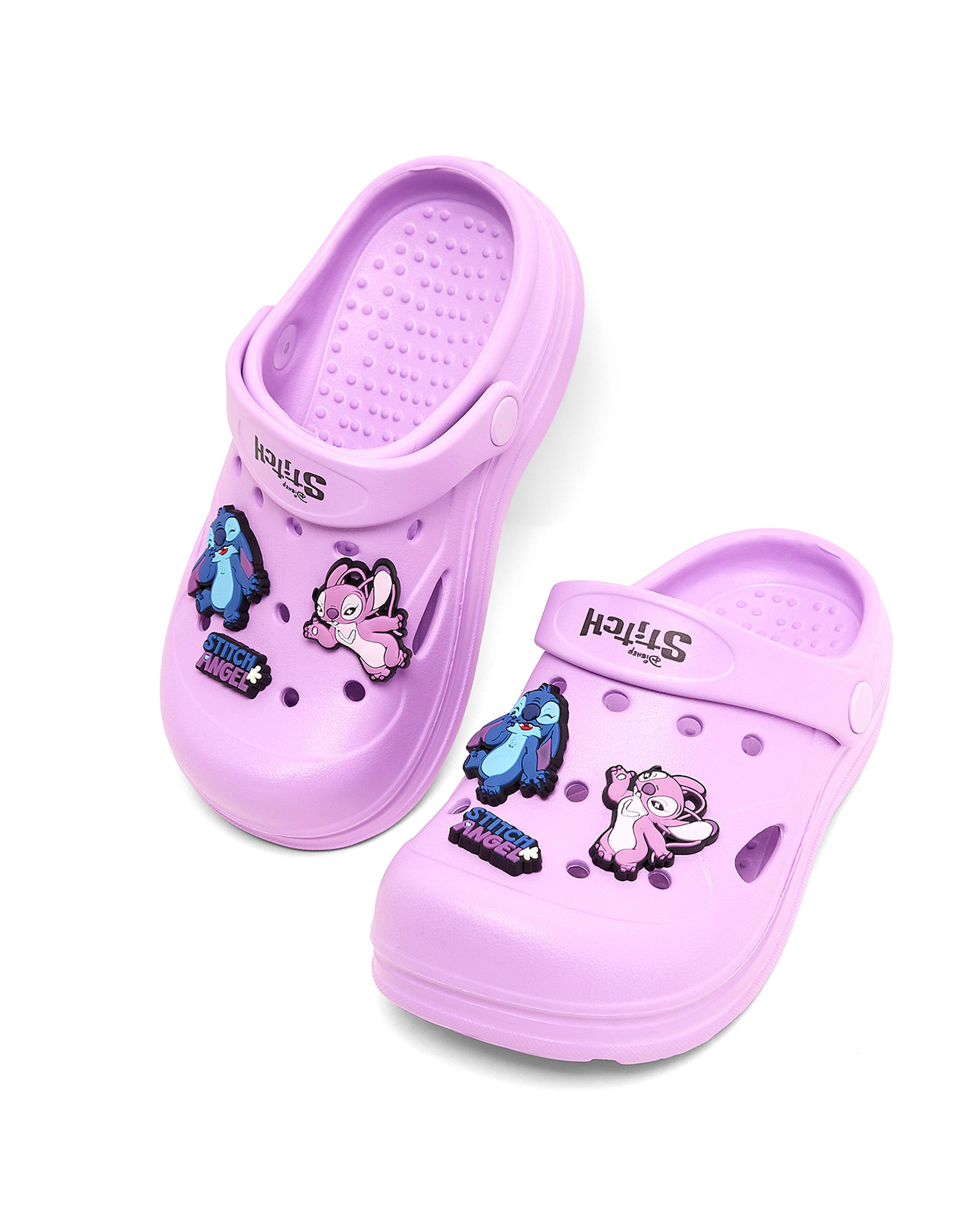 Solid Clogs with Stitch Jibbitz