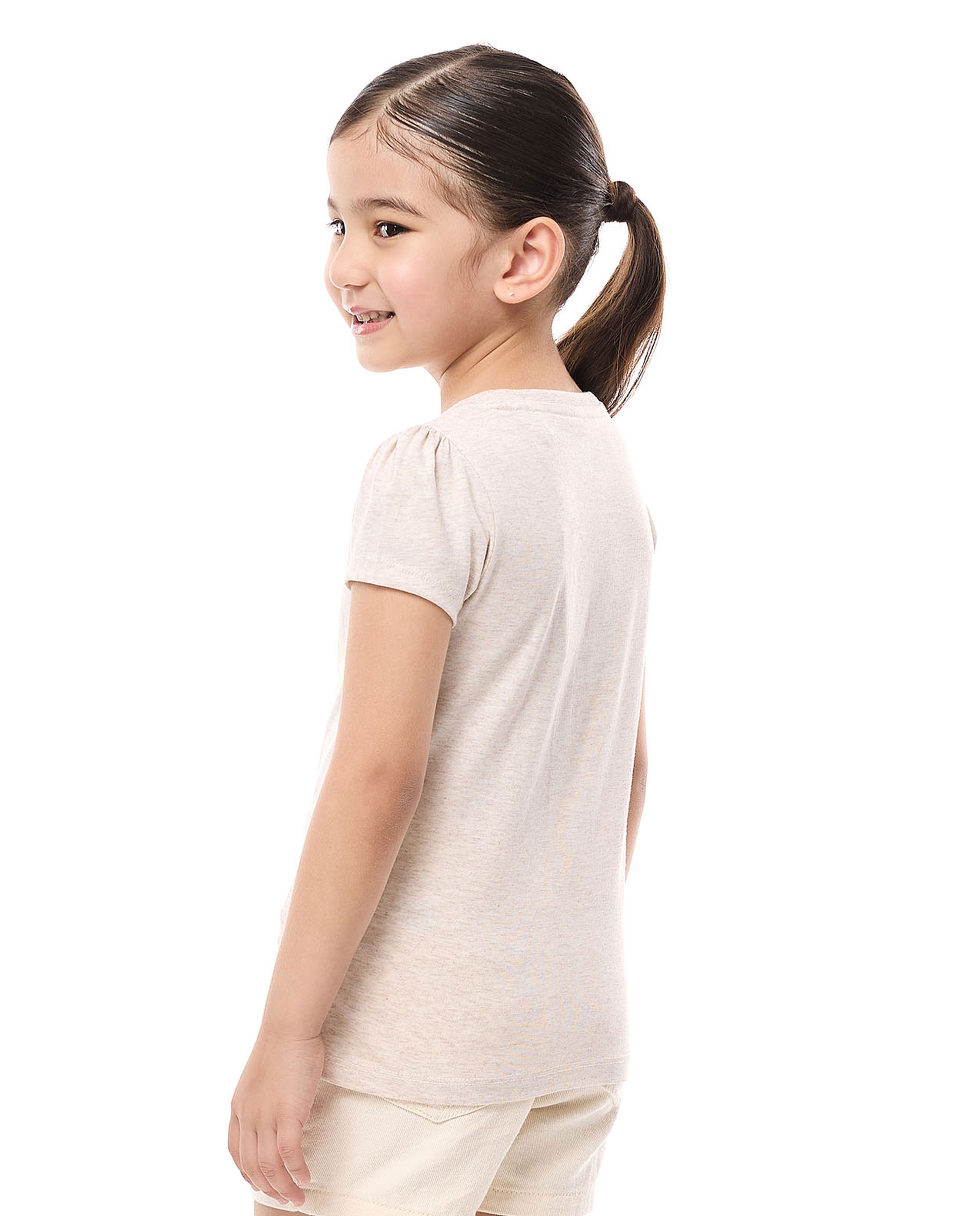 Printed T-Shirt with Crew Neck and Short Sleeves