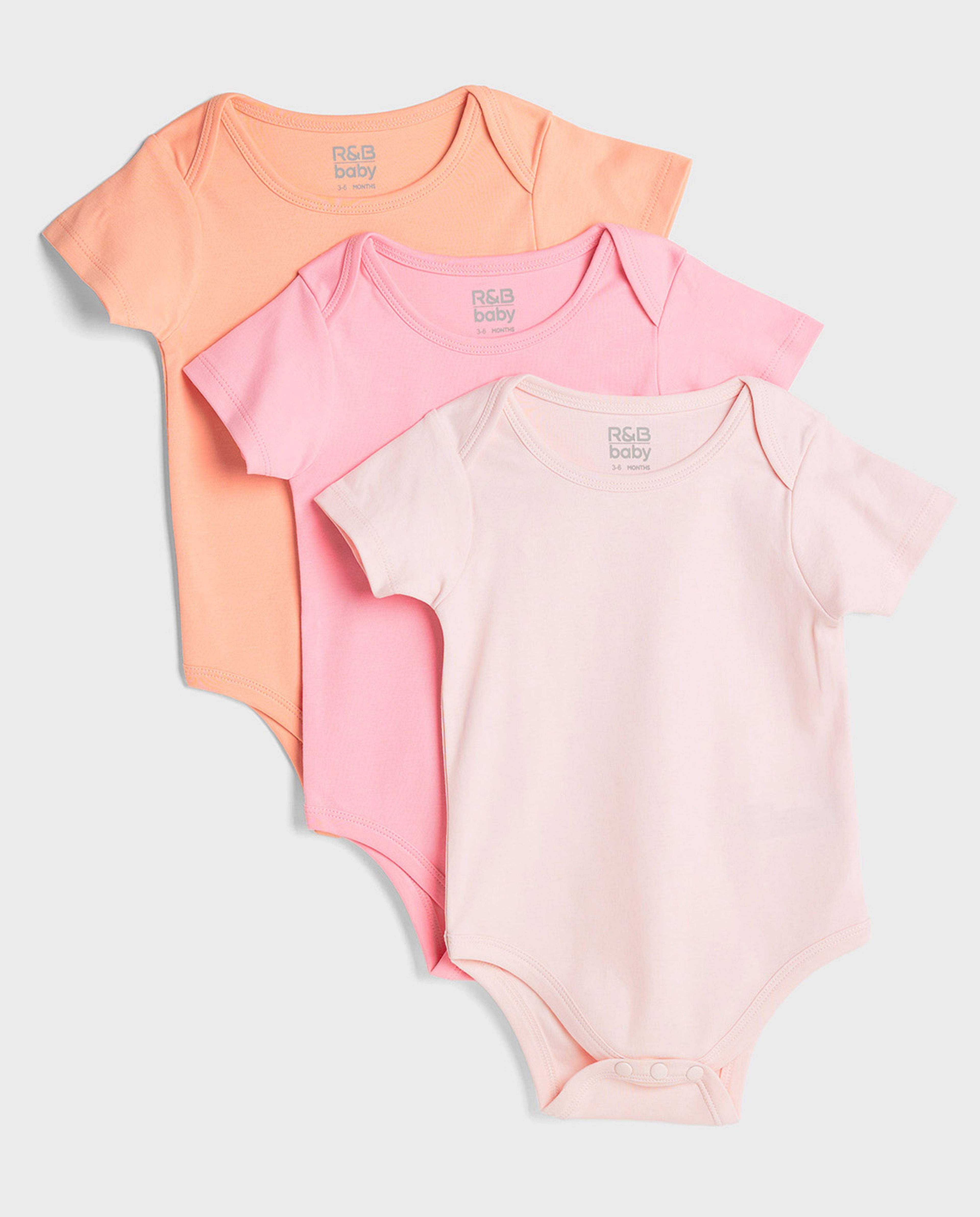 Pack of 3 Solid Bodysuits