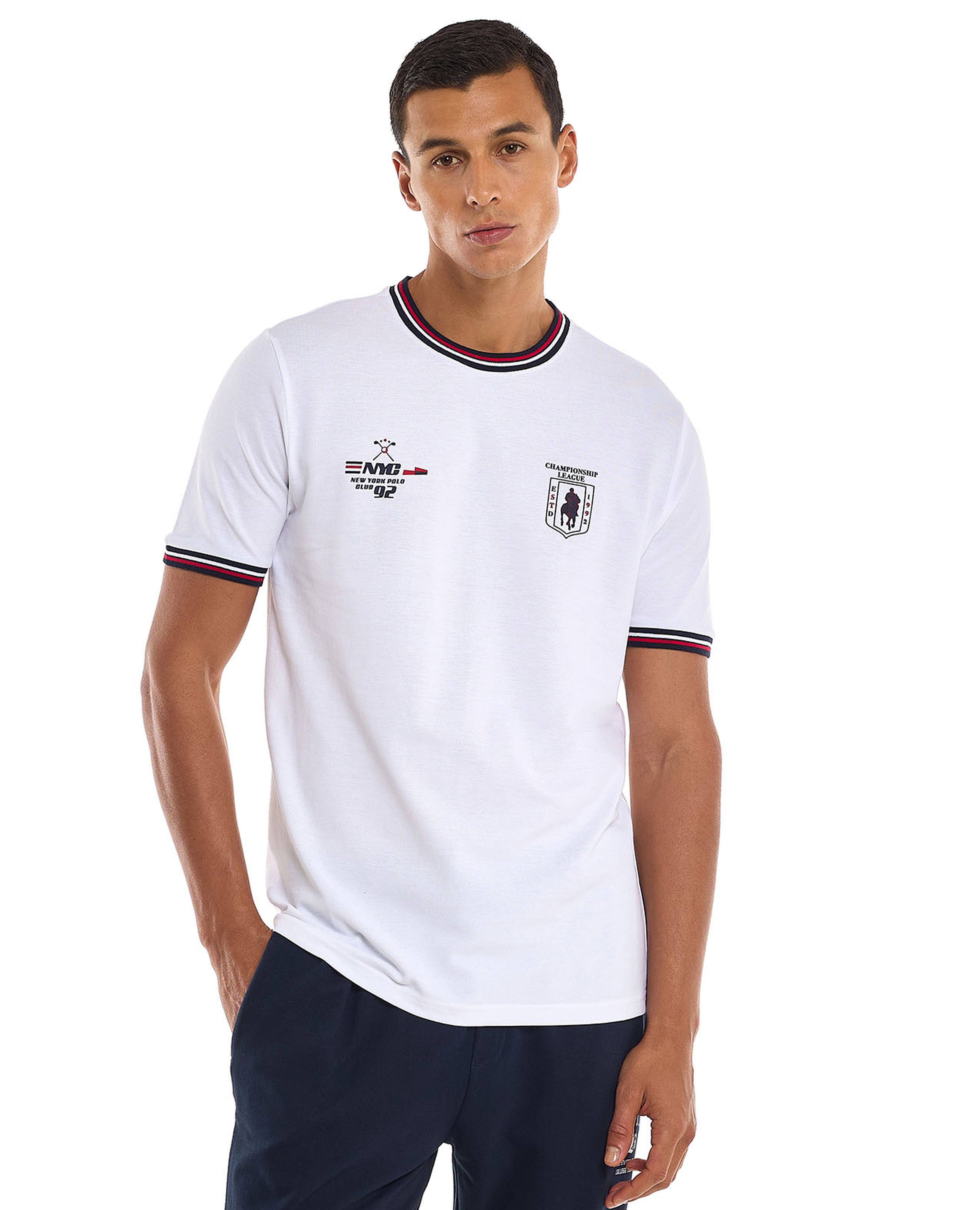 Printed T-Shirt with Crew Neck and Short Sleeves