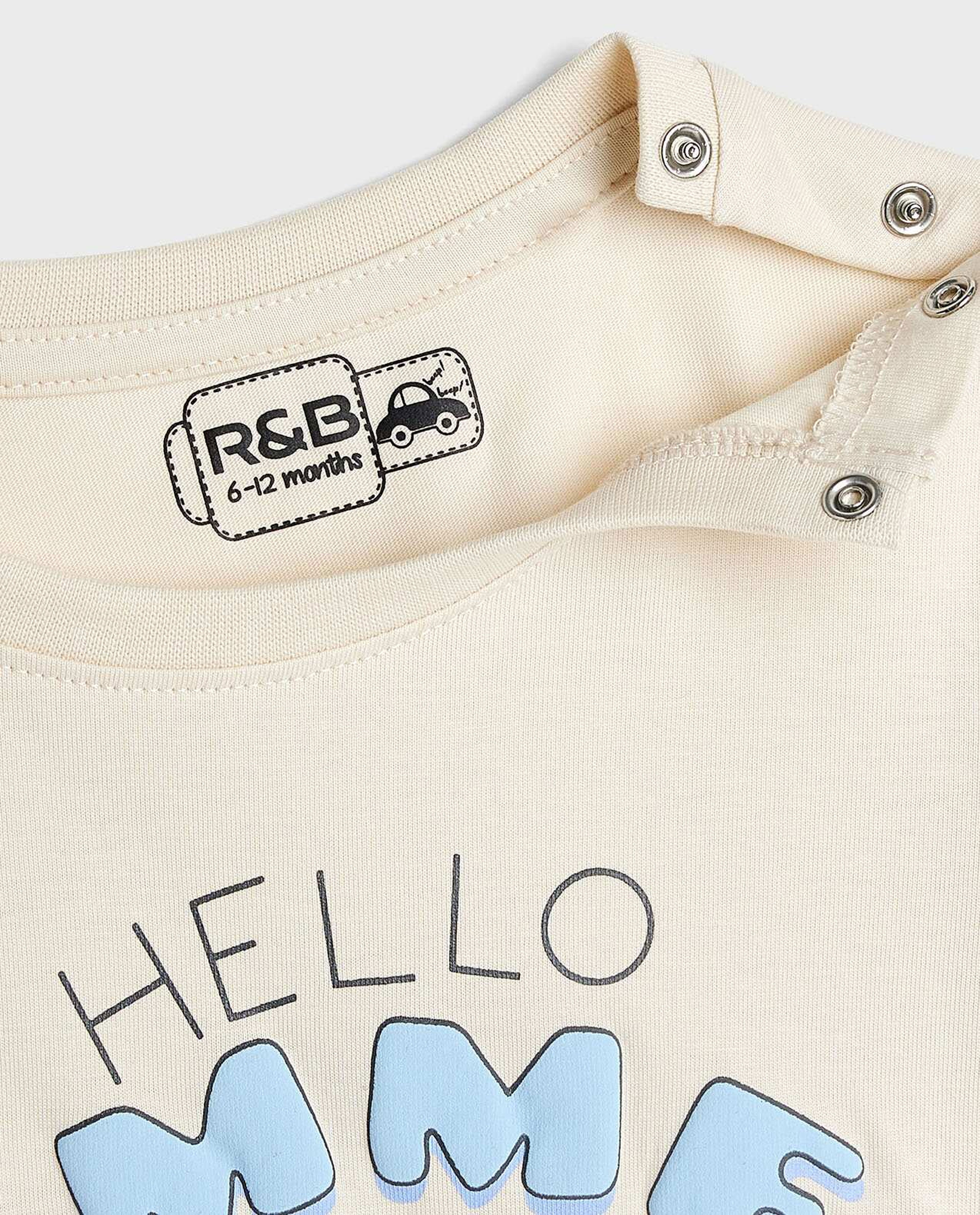 Printed T-Shirt with Crew Neck and Short Sleeves