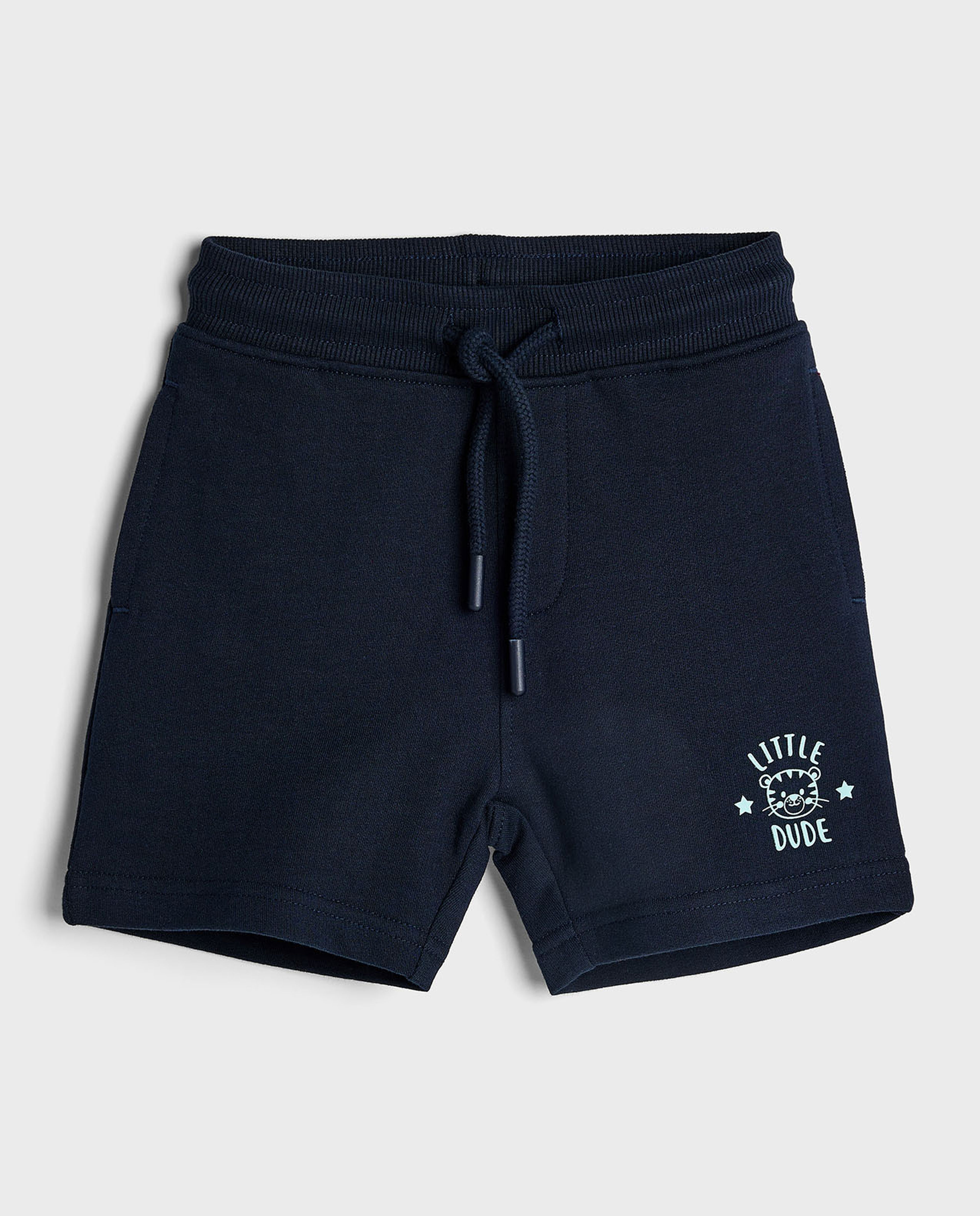 Printed Shorts with Drawstring Closure