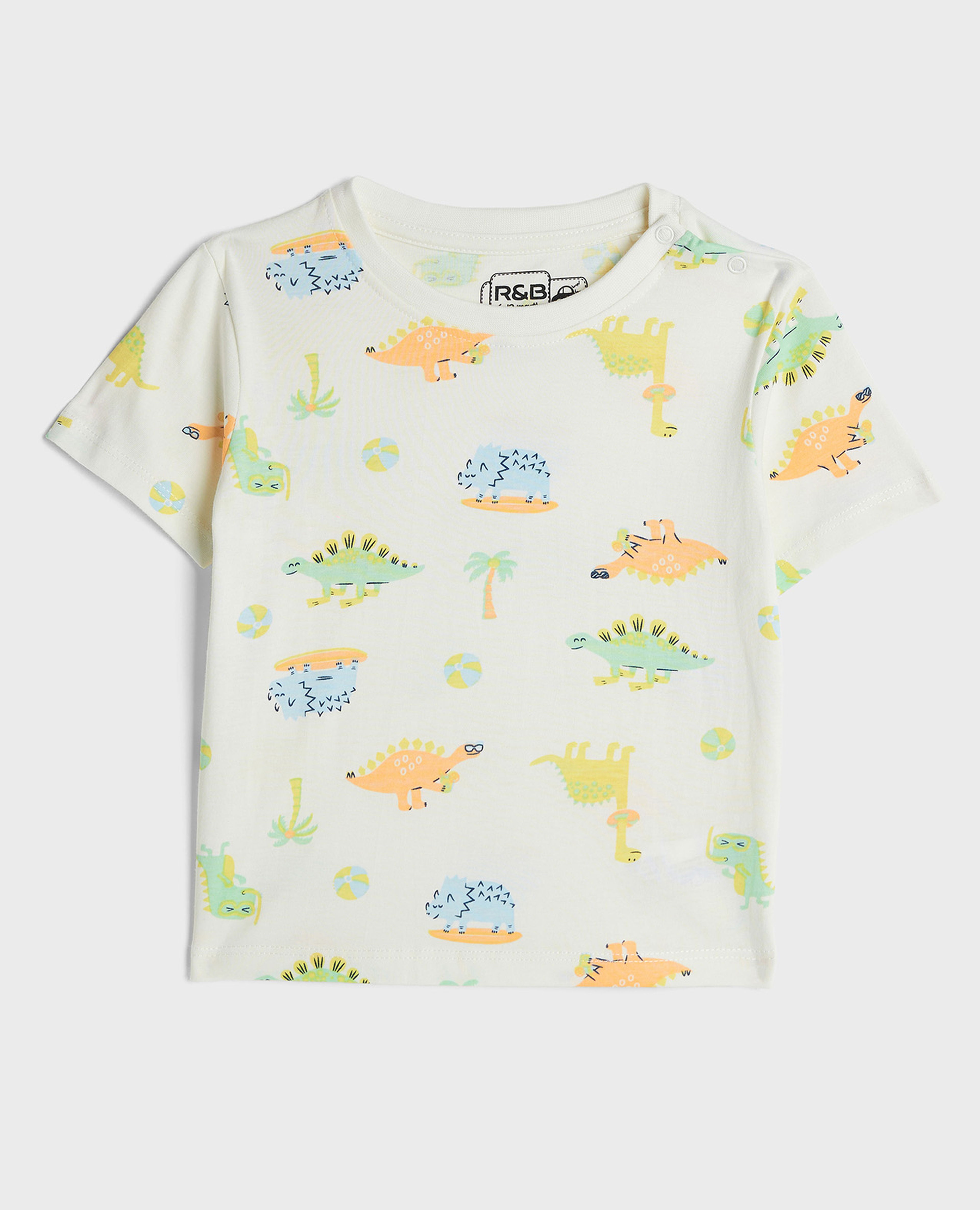 Printed T-Shirt with Crew Neck and Short Sleeves